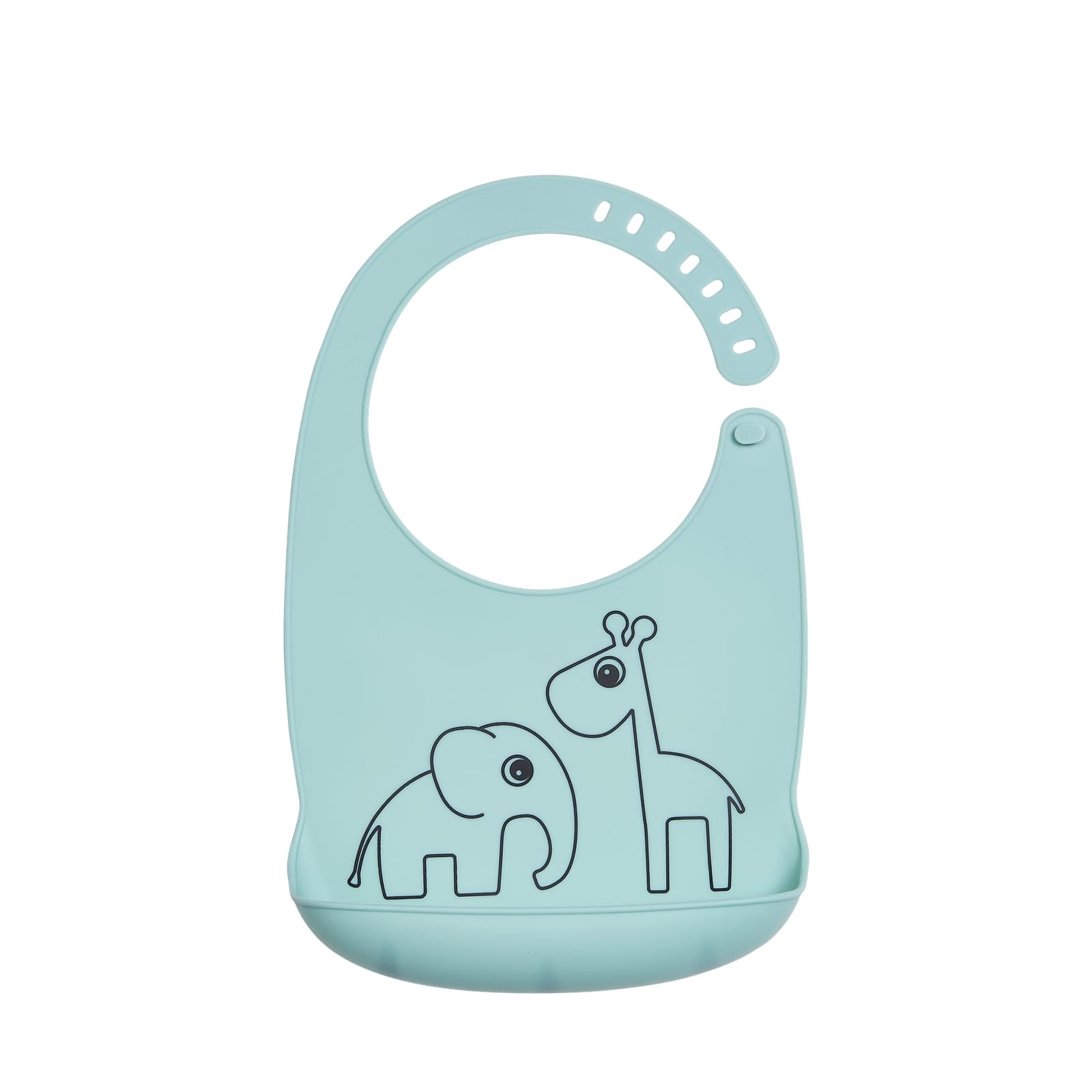 Silicone Bib - Deer Friends Blue