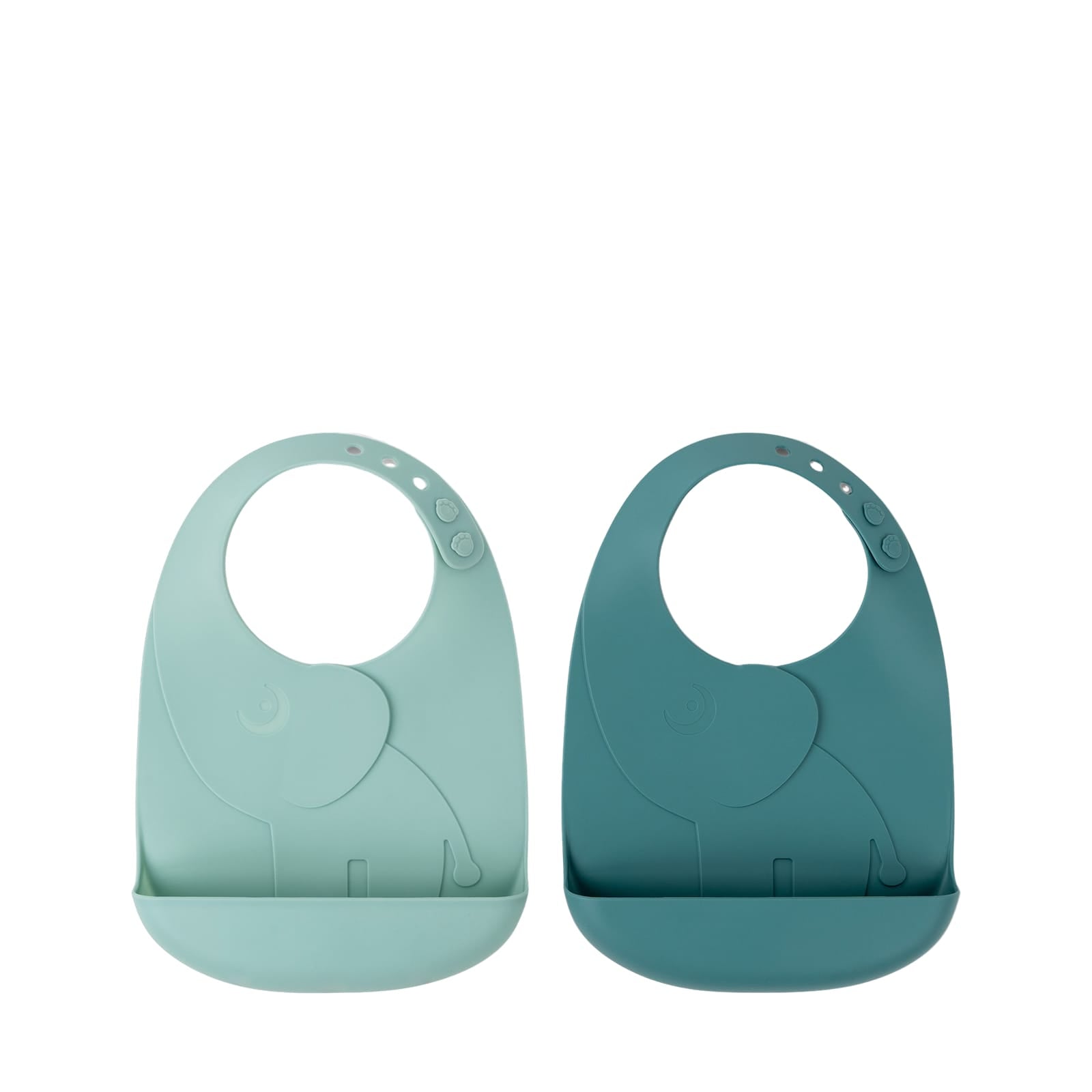 Silicone Bib 2 Pack - Elphee Blue Mix