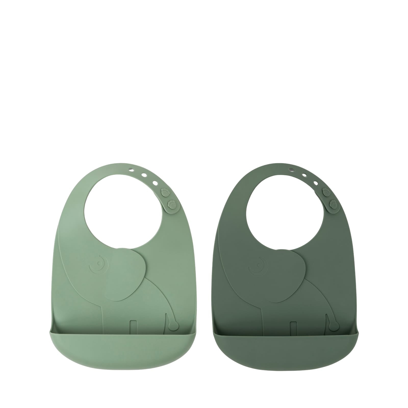 Silicone Bib 2 Pack - Elphee Green Mix