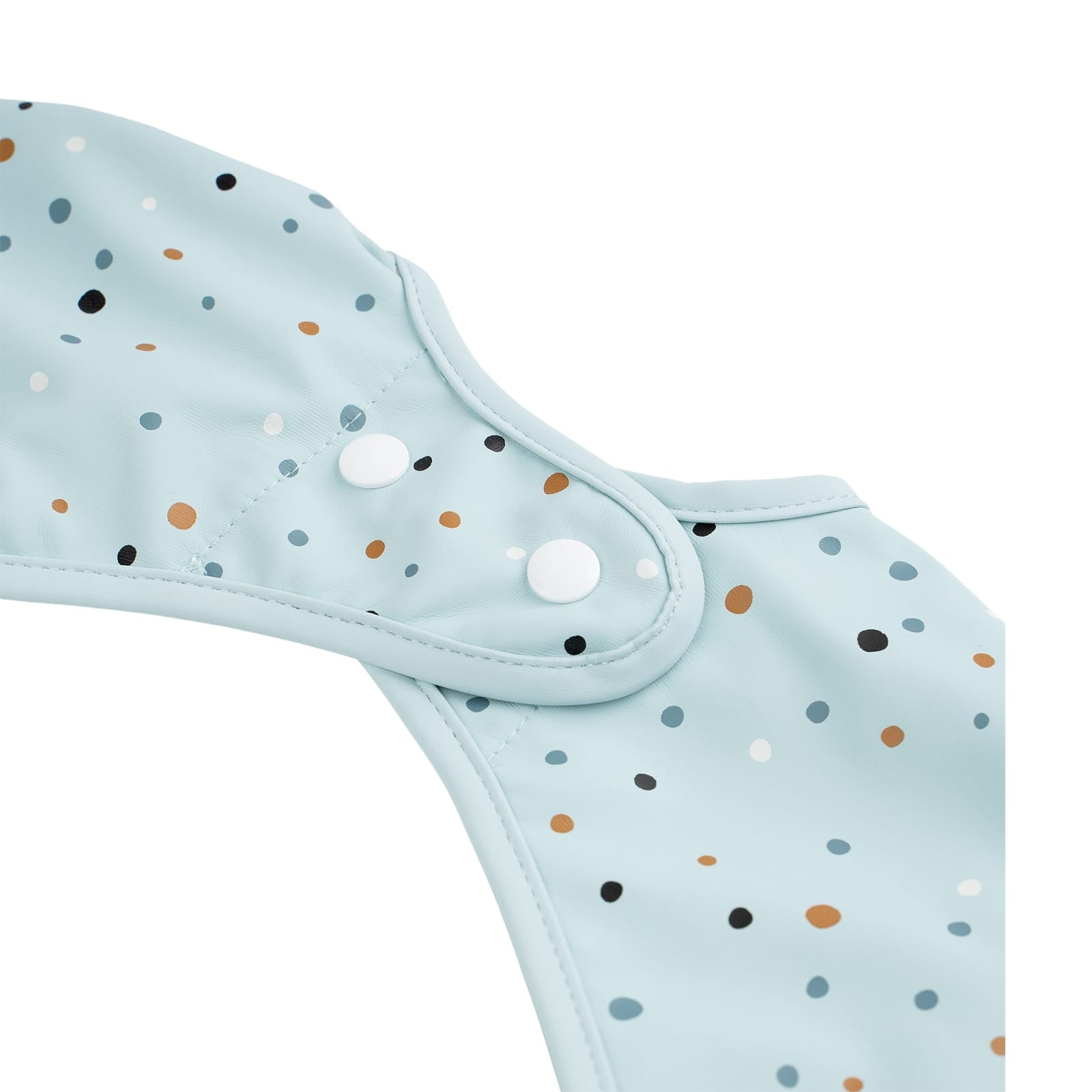 Sleeved Pocket Bib - Happy Dots Blue