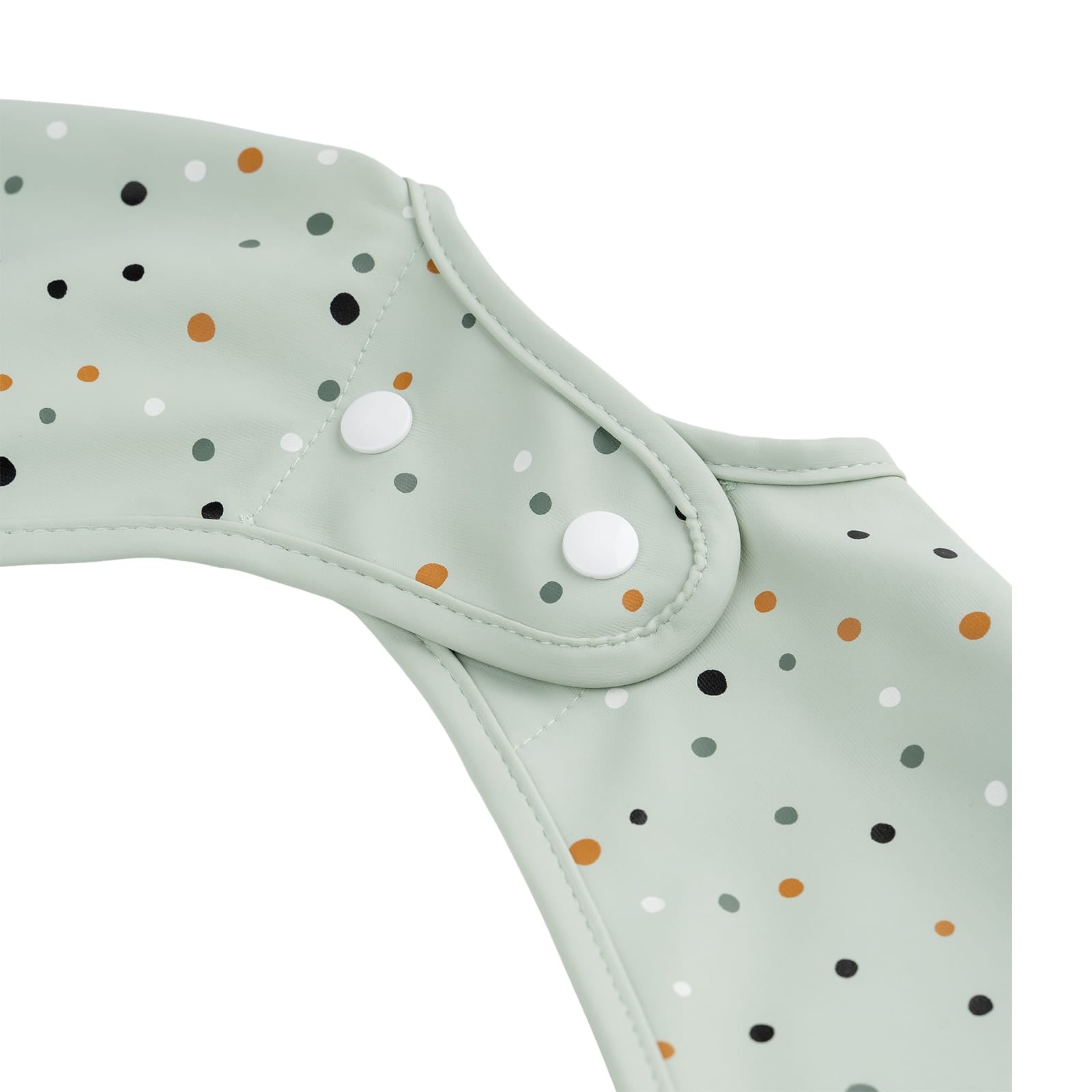 Sleeved Pocket Bib - Happy Dots Green