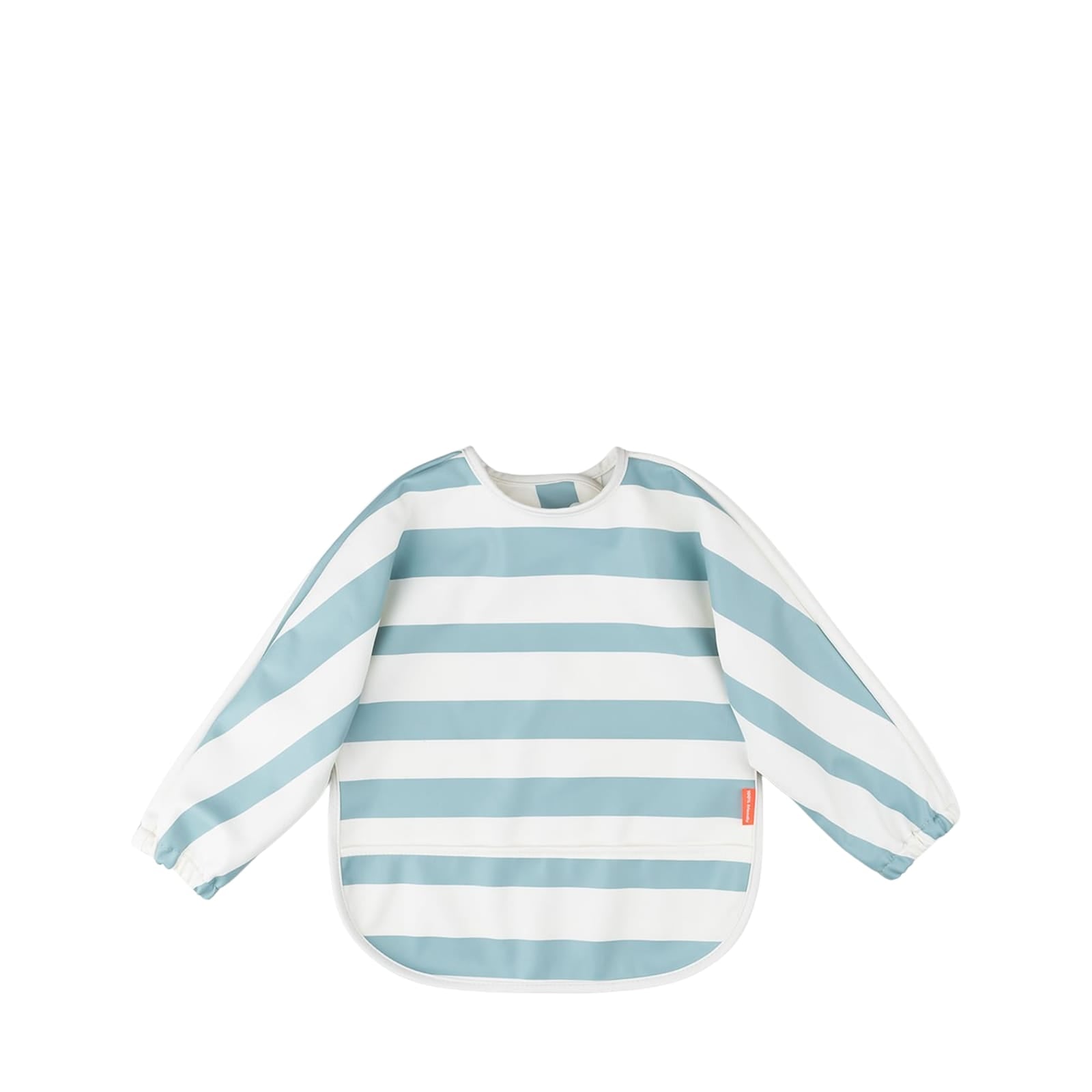 Sleeved Pocket Bib - Stripes Blue