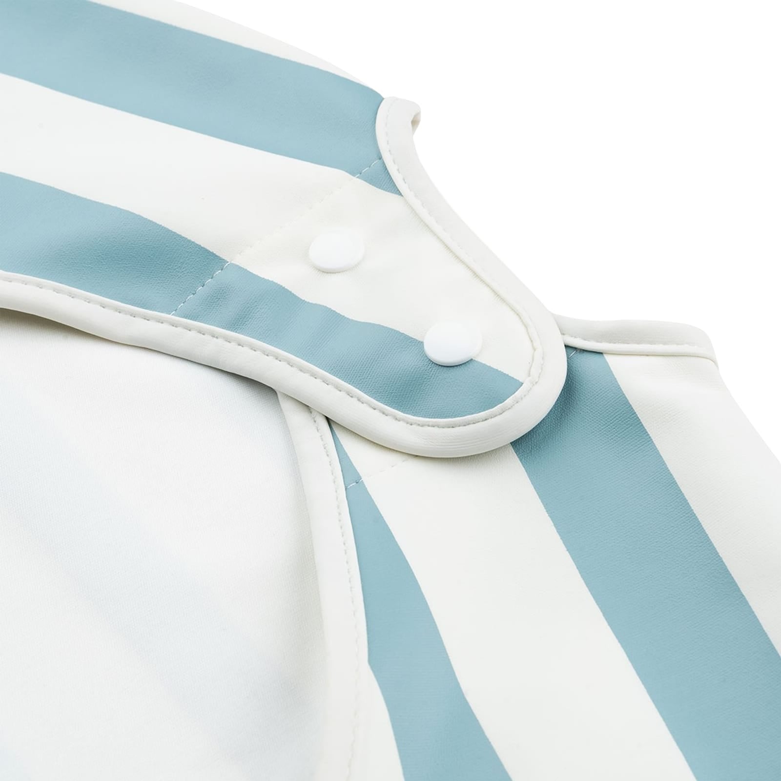 Sleeved Pocket Bib - Stripes Blue