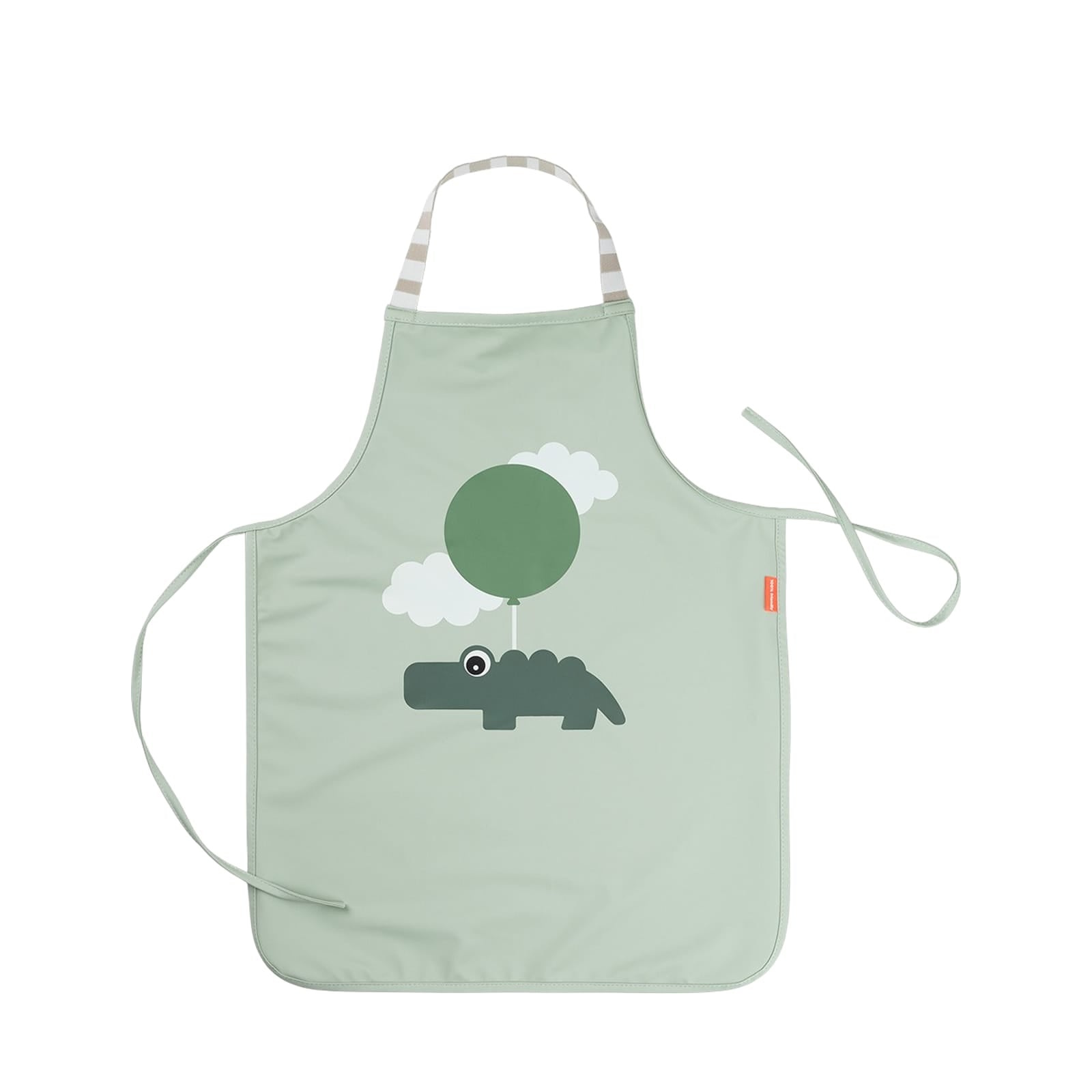 Waterproof Kids Apron - Happy Clouds Green