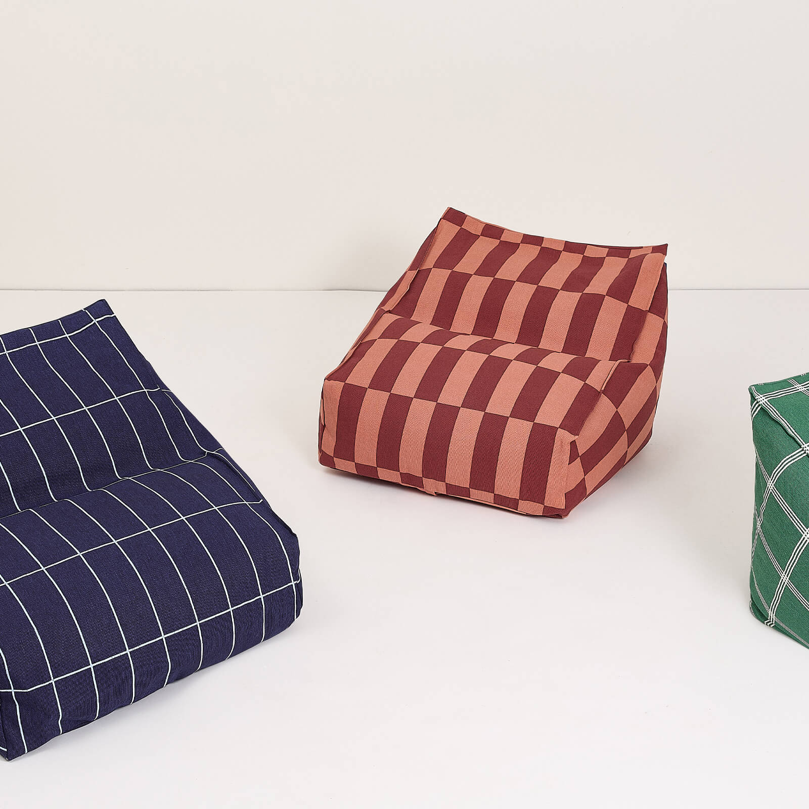 Armchair Beanbag Vibes - Maroon Tiles
