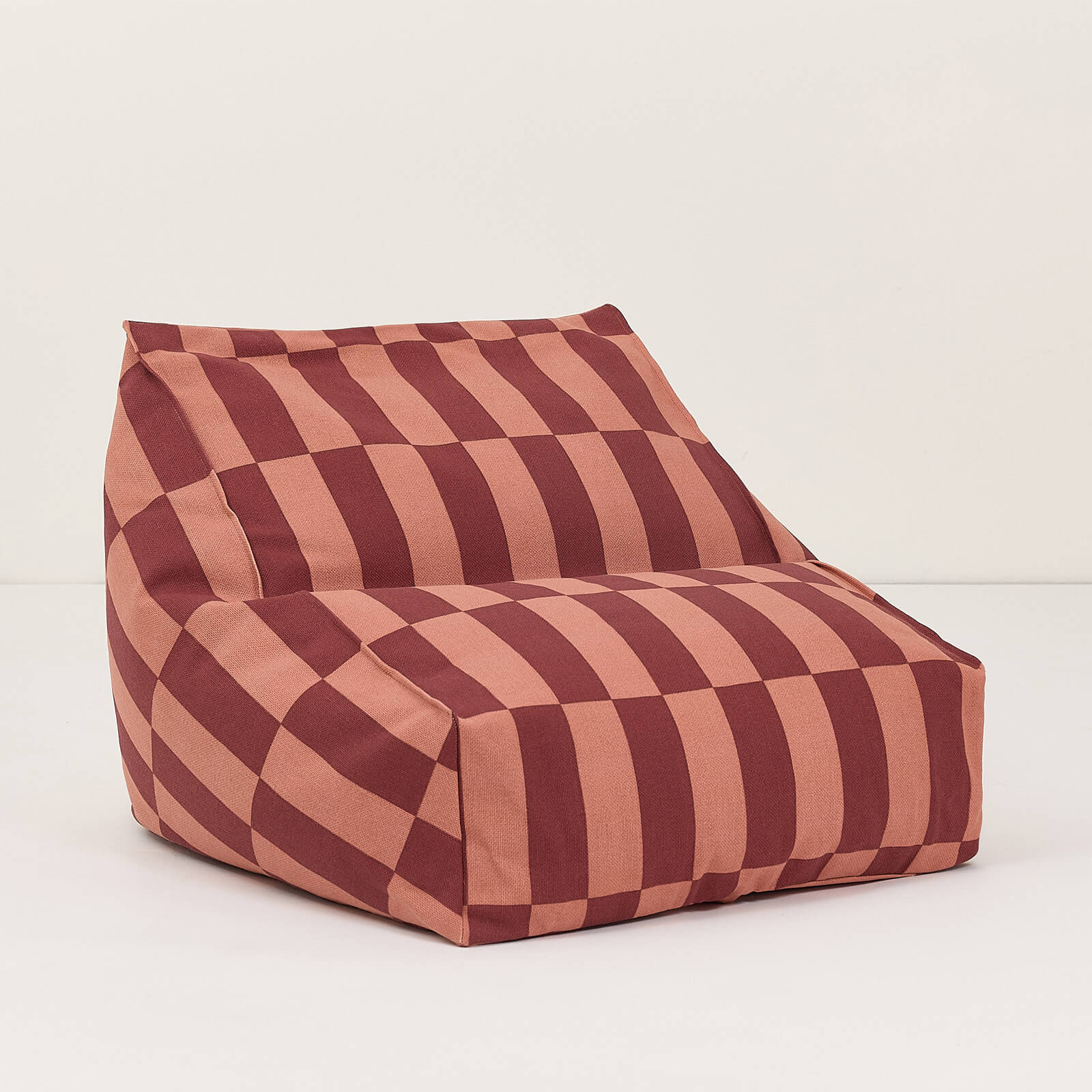 Armchair Beanbag Vibes - Maroon Tiles