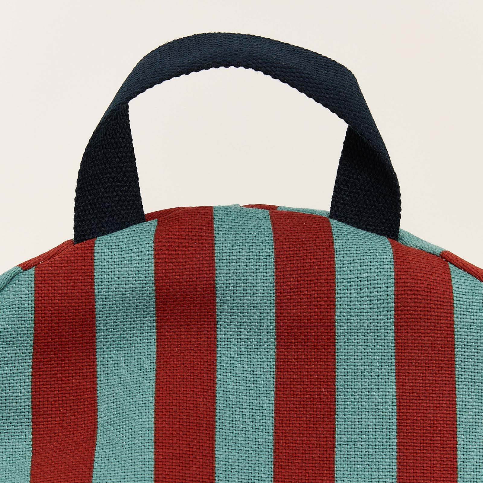Long Beanbag Bliss - Red Teal Green Stripes