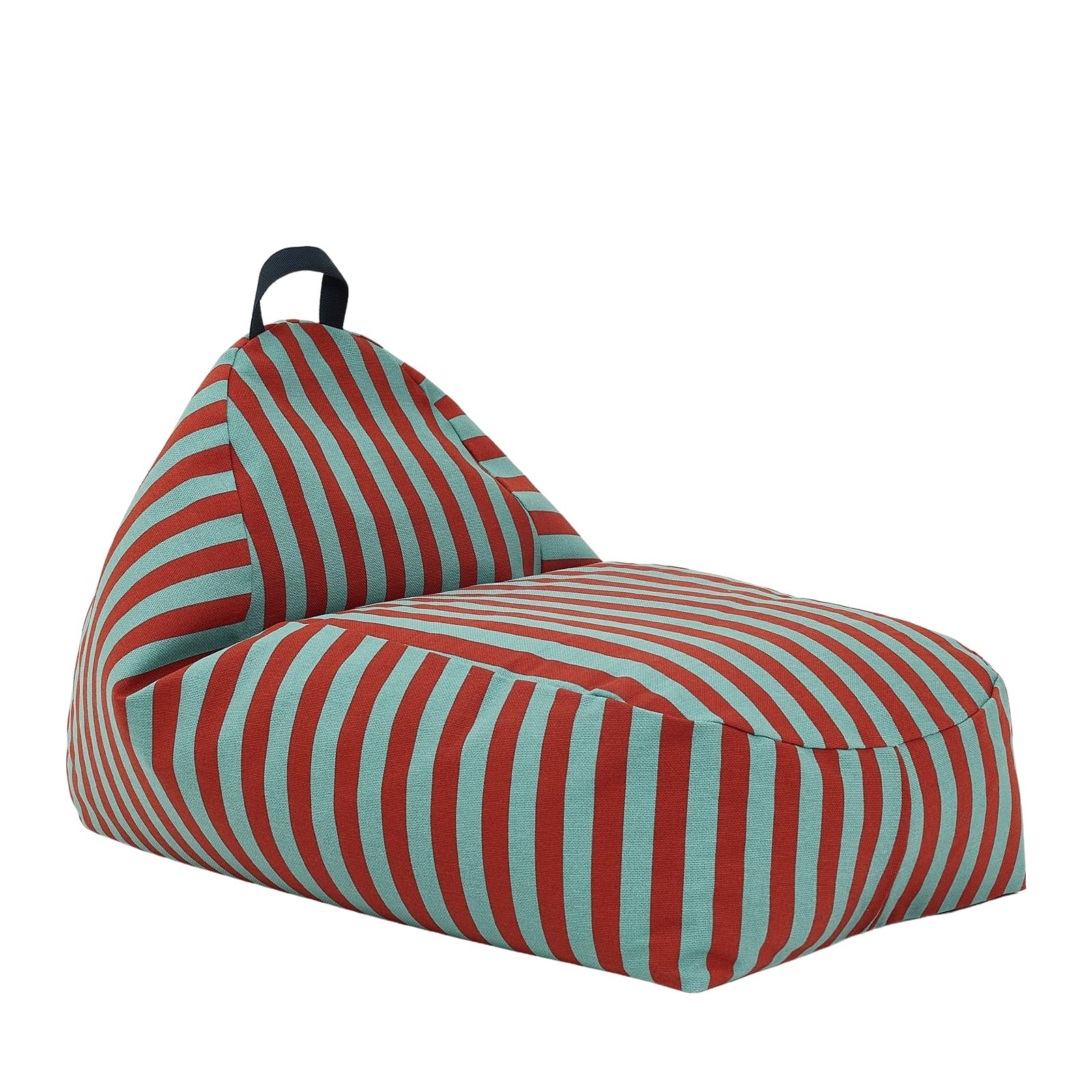Long Beanbag Bliss - Red Teal Green Stripes