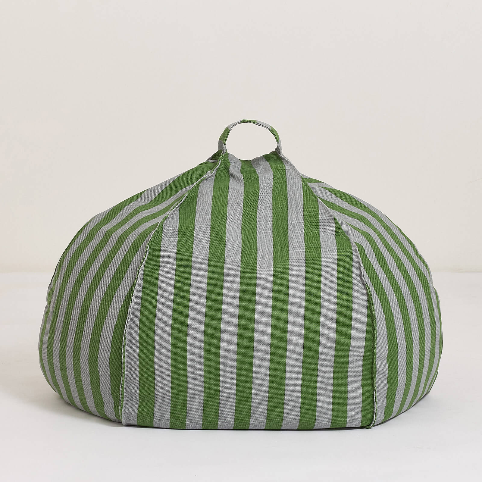 Round Beanbag Vibes - Green Blue Stripes
