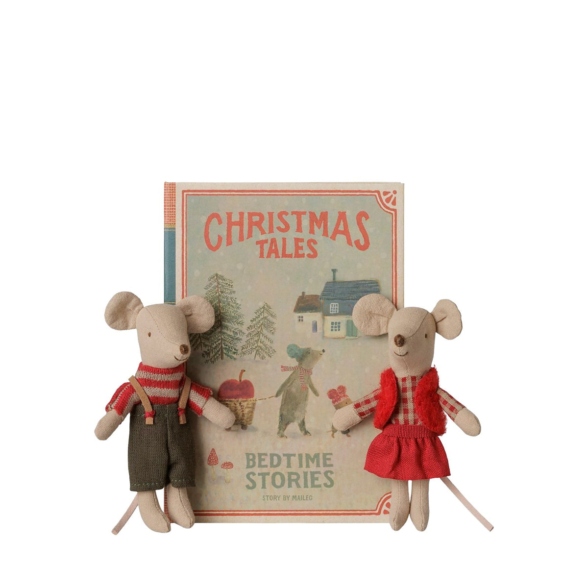 Christmas Twin Mice - Little Sister and Brother In Book