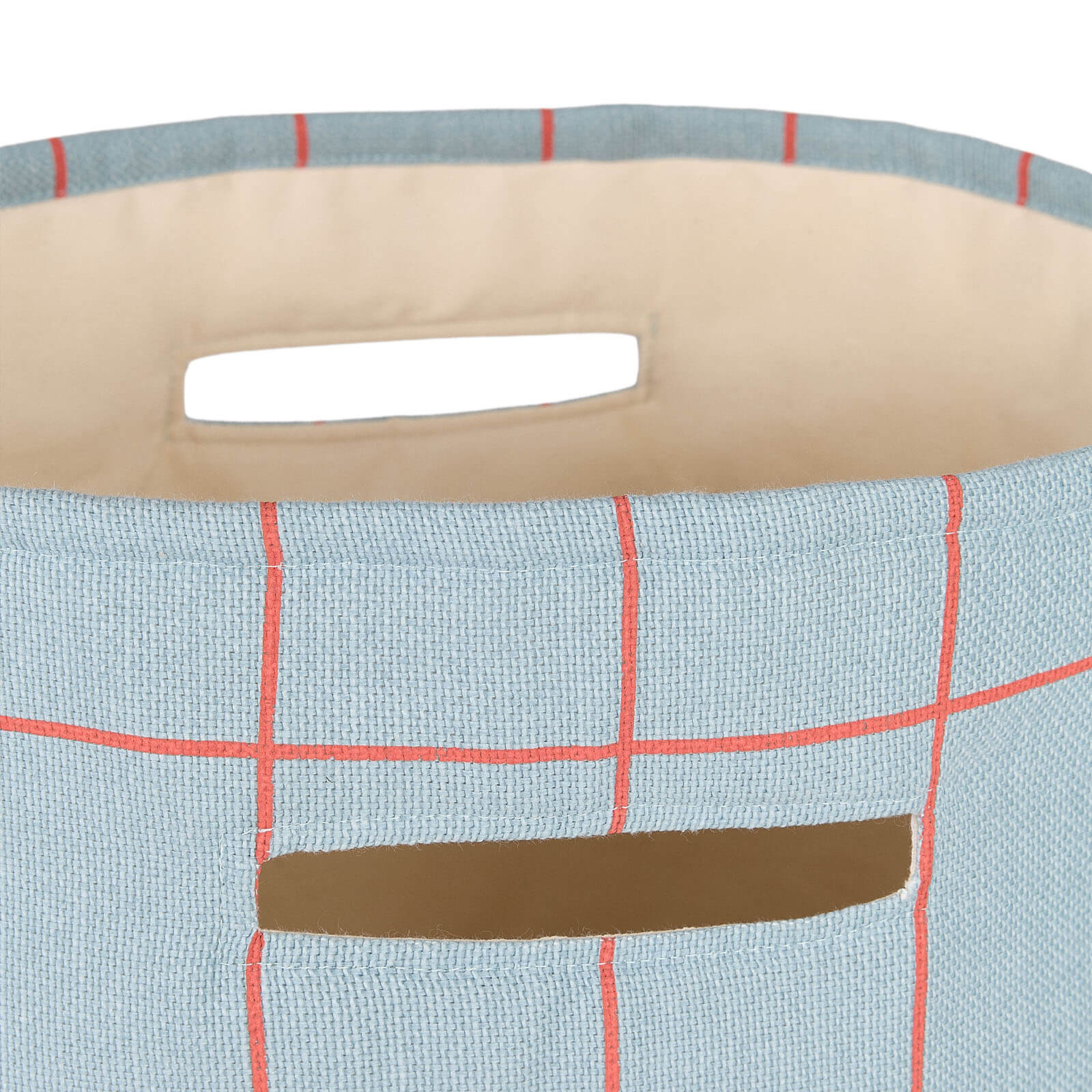 Large Storage Basket Vibes - Blue Red Grid