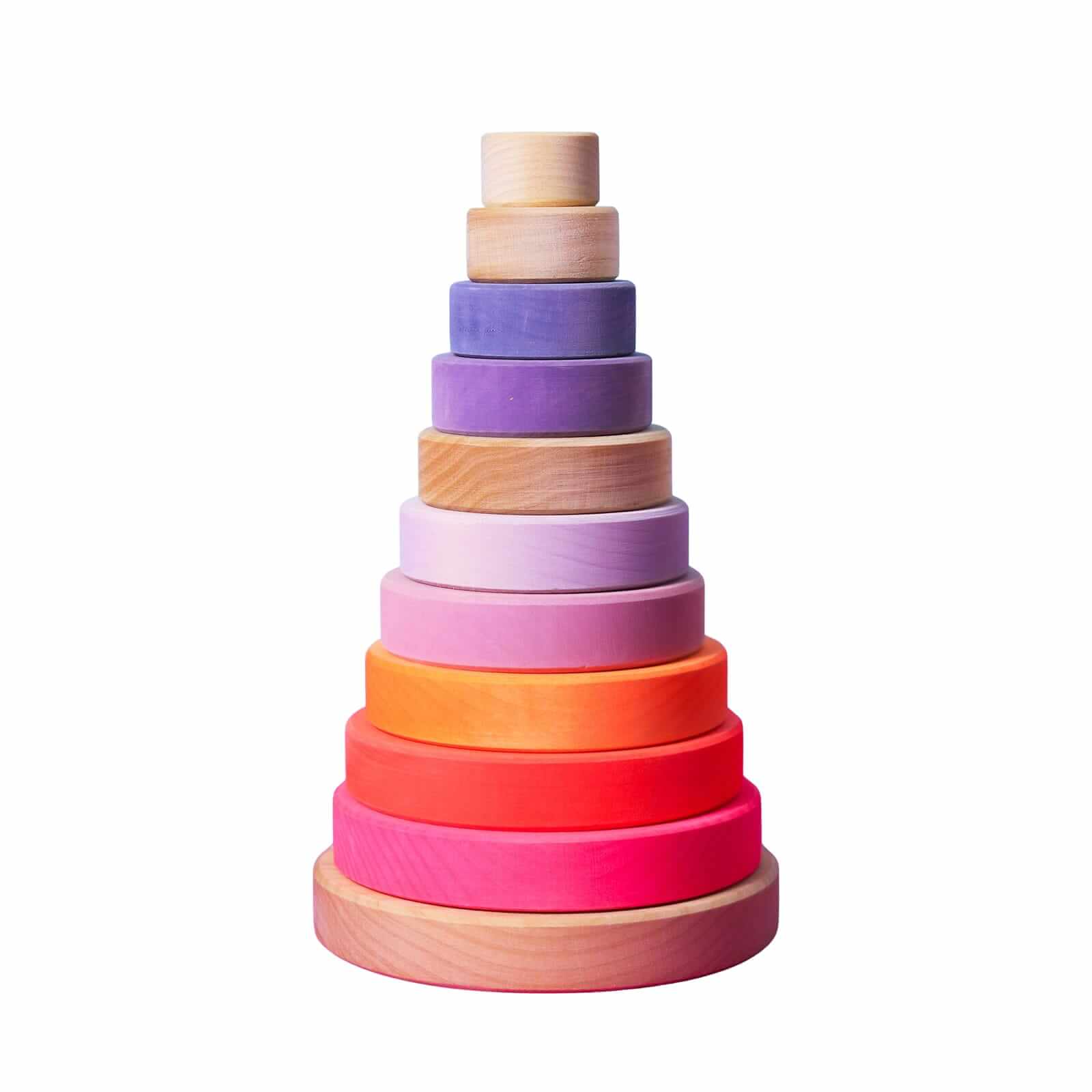 Wooden Conical Tower - Neon Pink