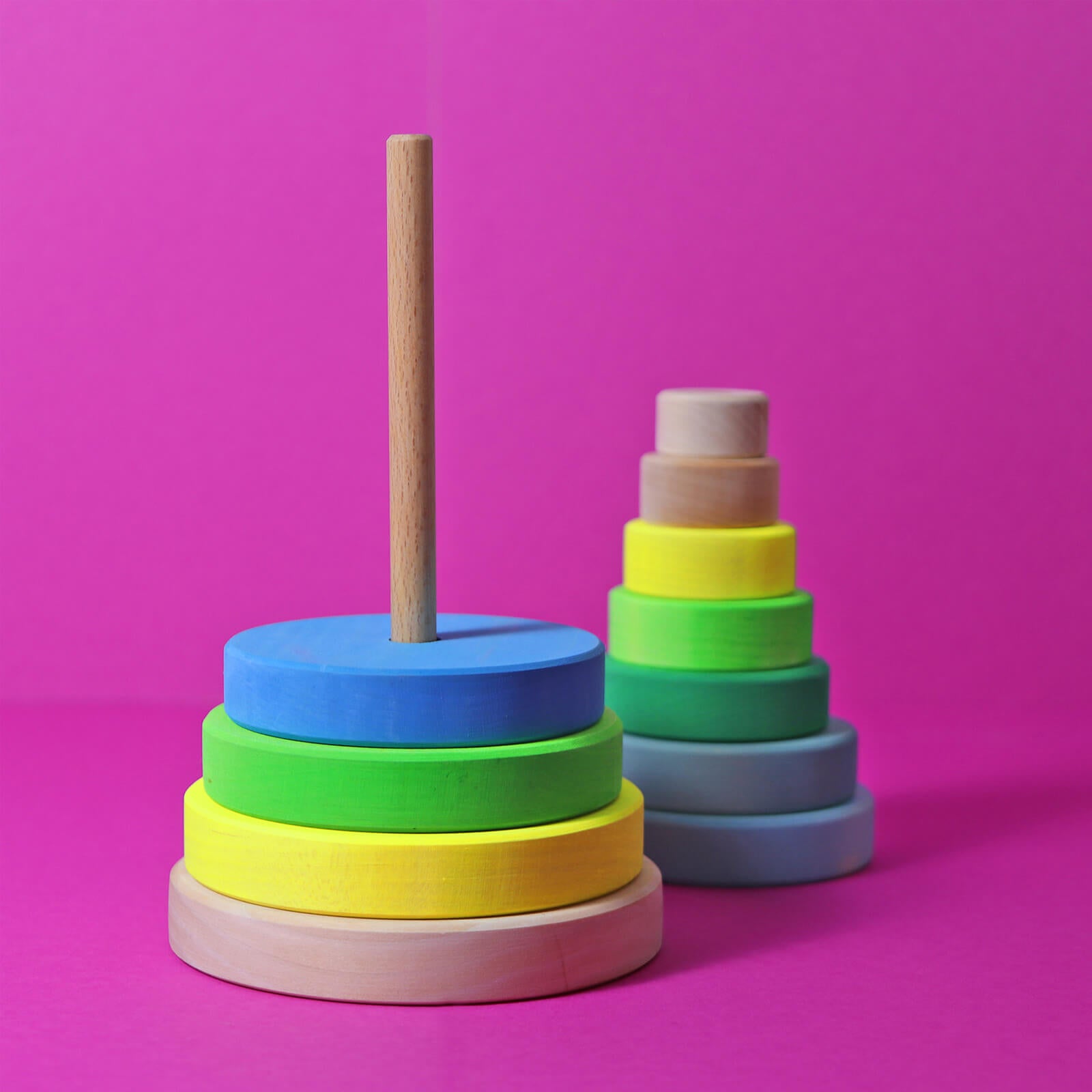 Wooden Conical Tower - Neon Green
