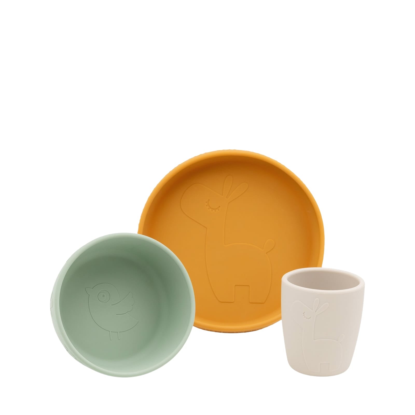 Stick and Stay Dinner Set - Lalee Green-Mustard-Sand