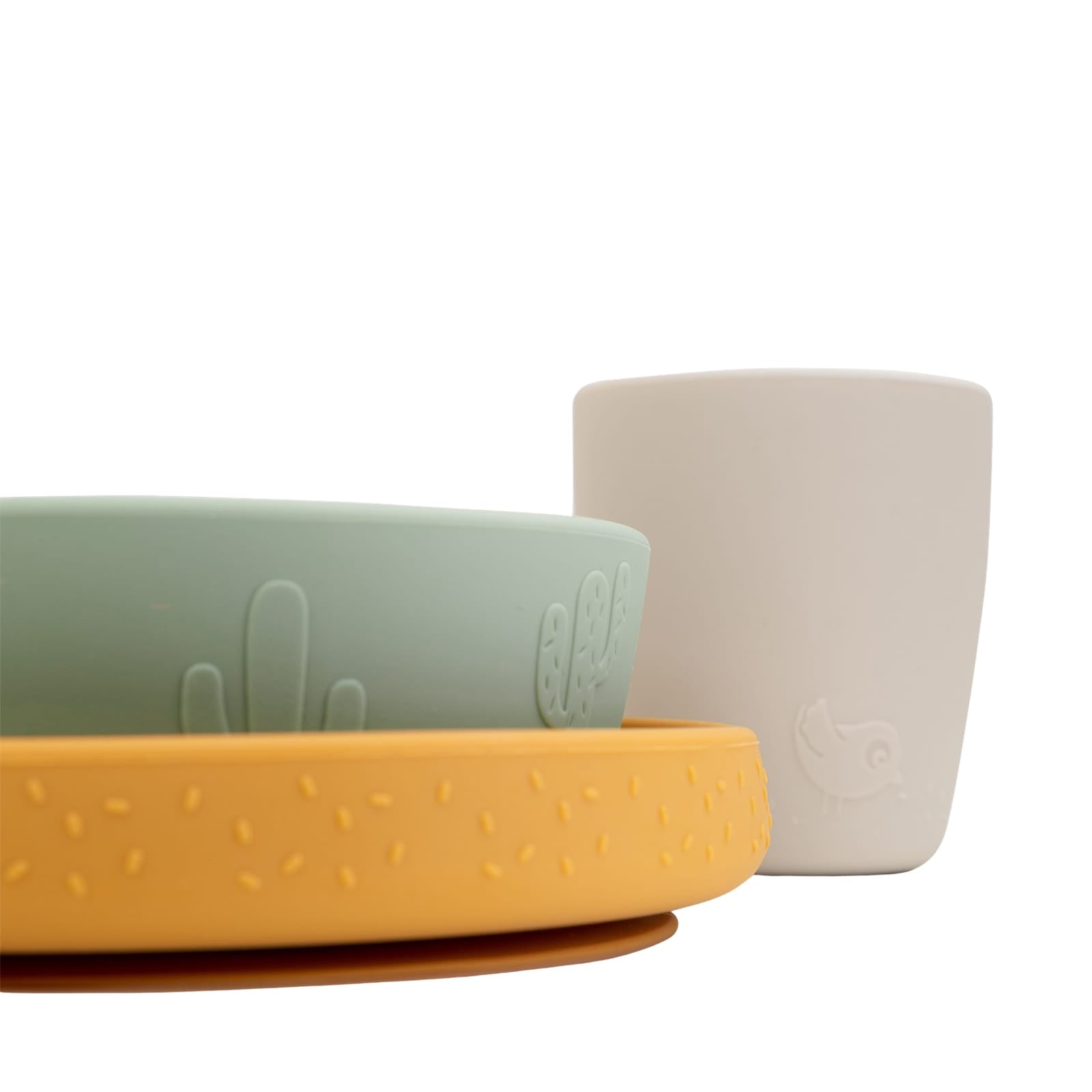 Stick and Stay Dinner Set - Lalee Green-Mustard-Sand