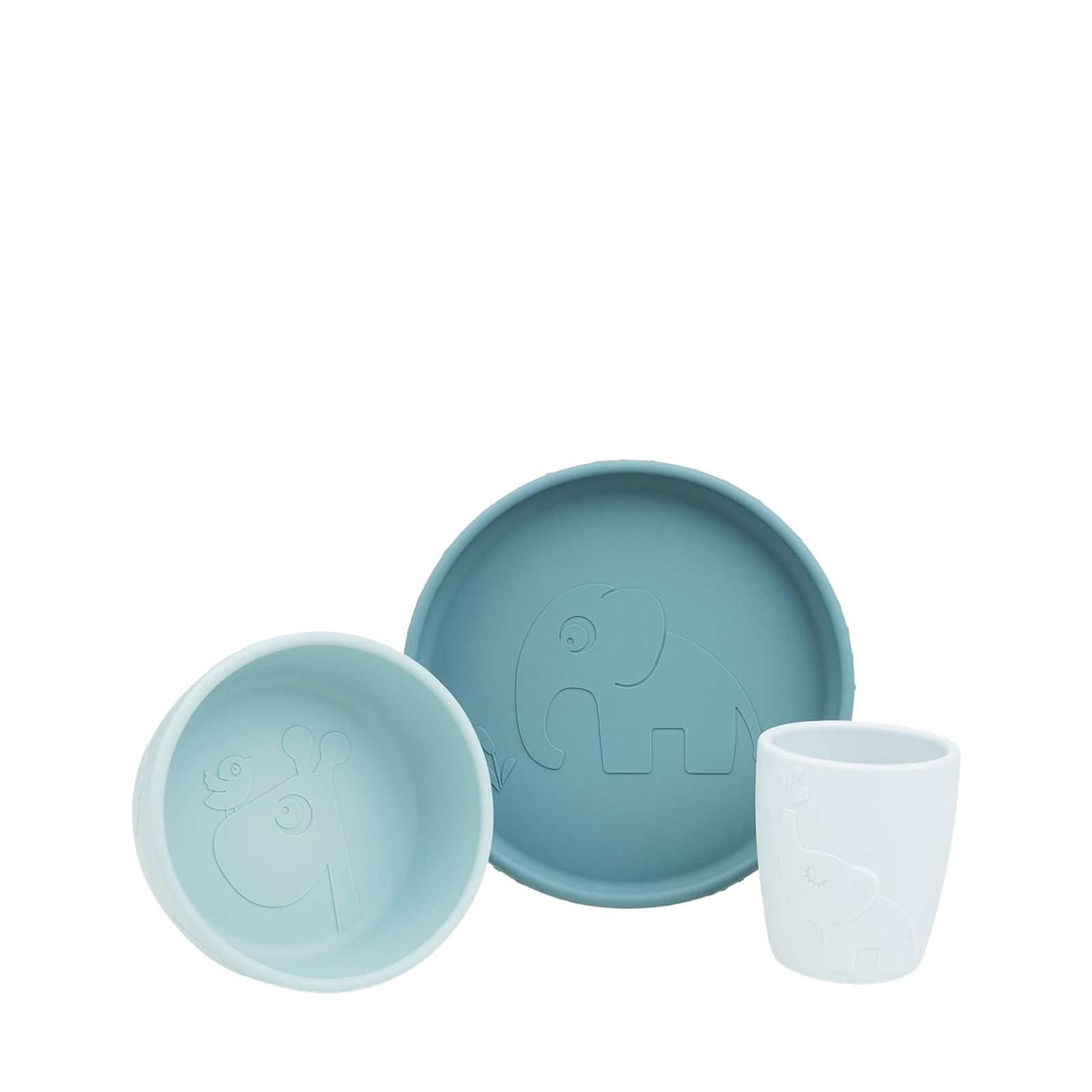 Stick and Stay Dinner Set - Deer Friends Blue