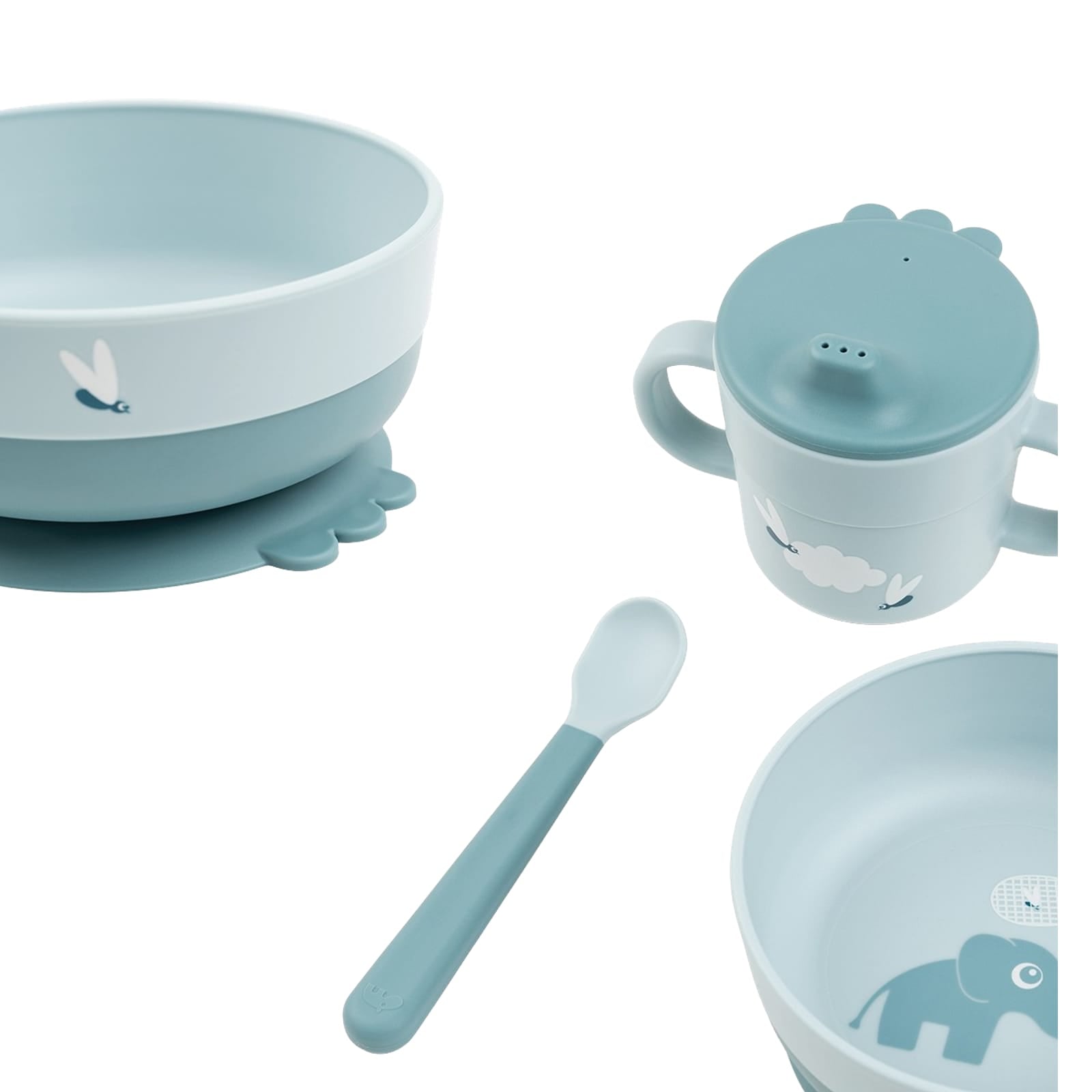 First Meal 3 Piece Set - Elphee Blue