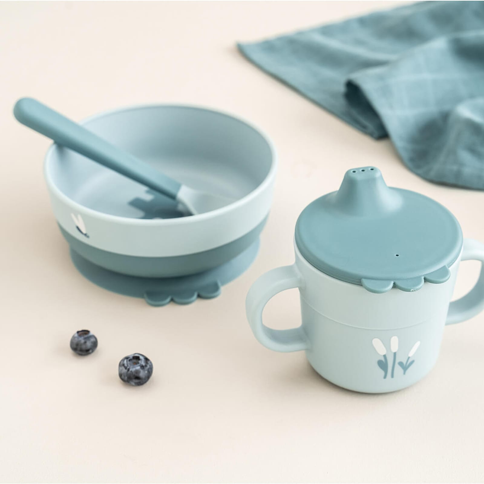 First Meal 3 Piece Set - Elphee Blue