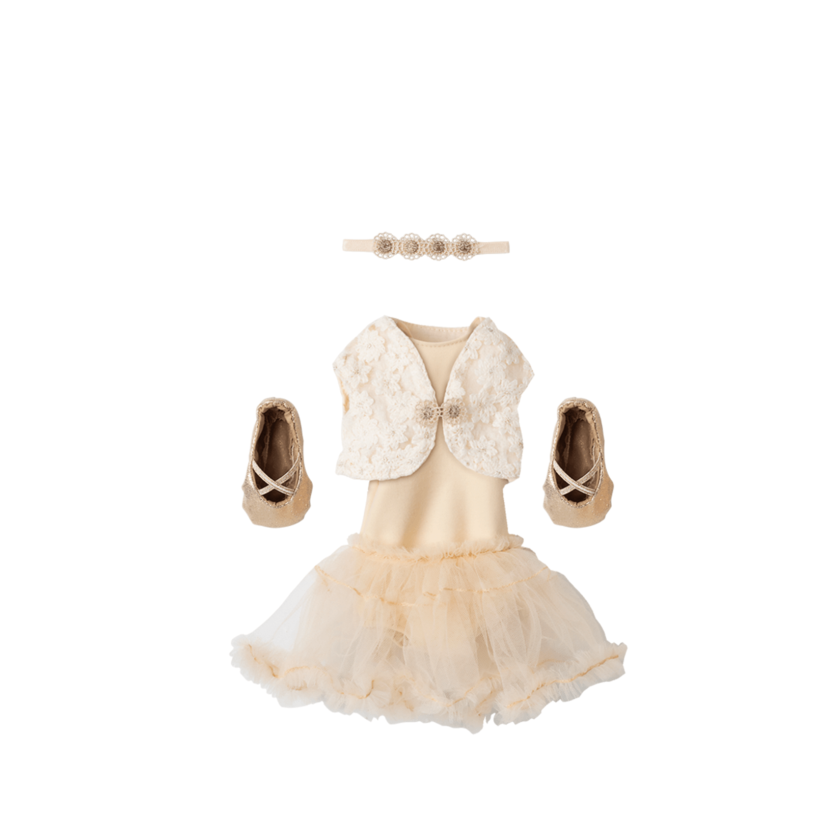 Ballet Suit and Skirt Cream - Size 3
