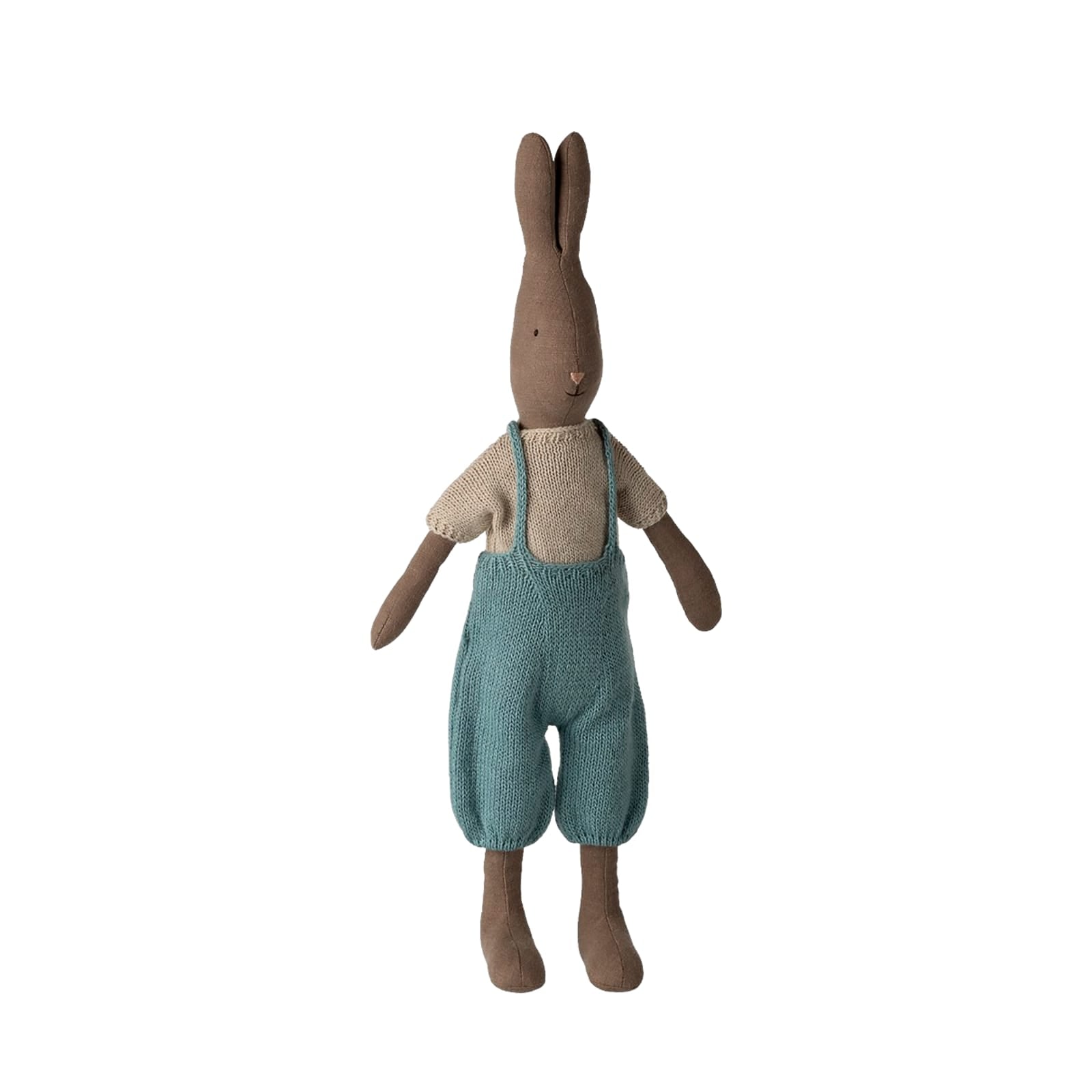 Rabbit Size 3 - Brown - Knitted Shirt and Overall