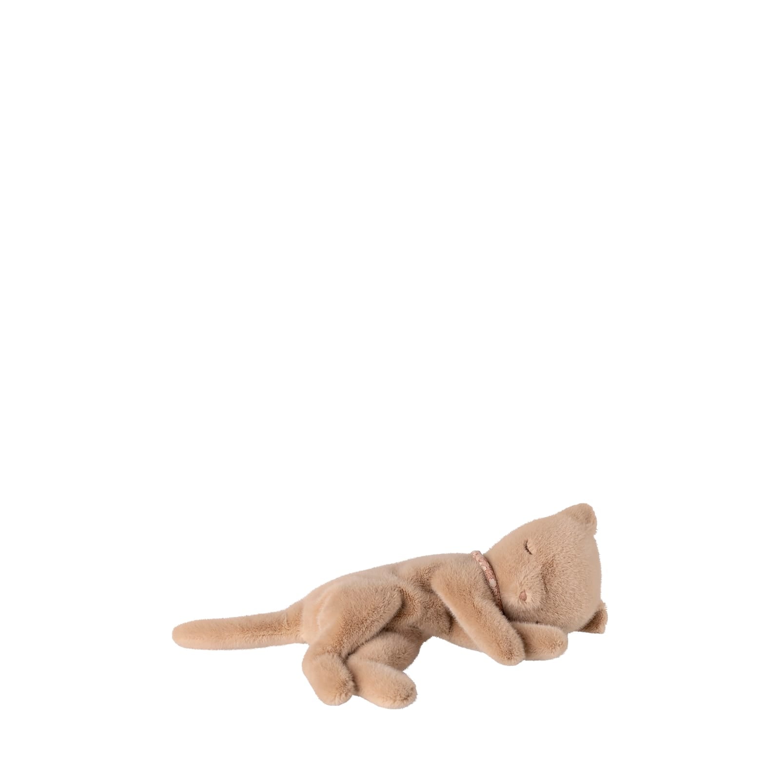 Sleeping Kitten Plush - Small - Cream Peach
