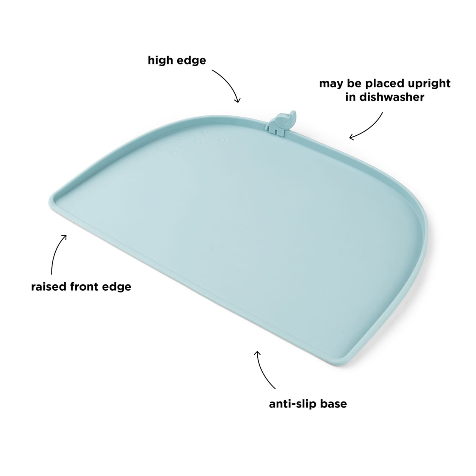 High Edge Silicone Placemat - Elphee Blue