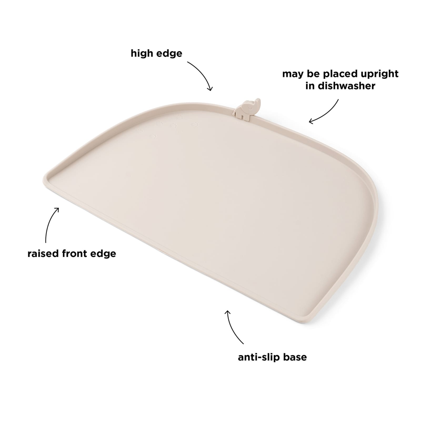 High Edge Silicone Placemat - Elphee Sand