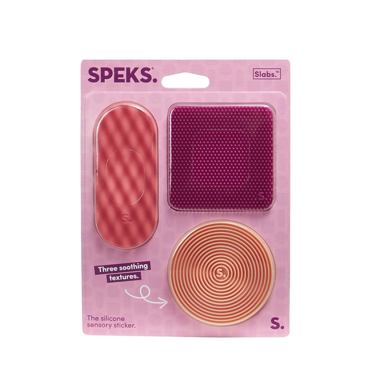 Slabs Silicone Sensory Sticker 3 Pack - Purple