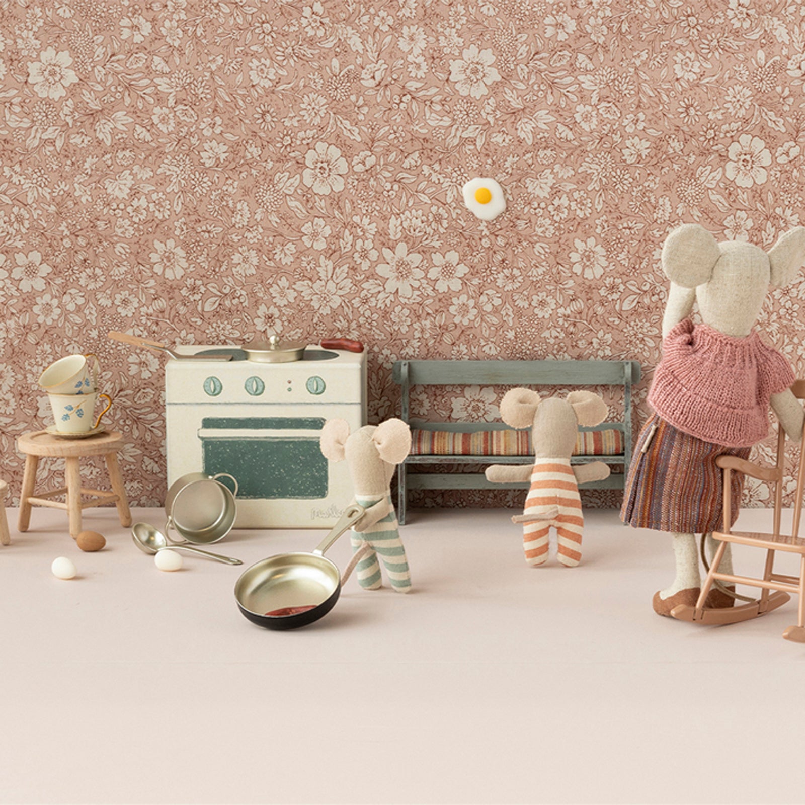 Triplets - Baby Mice In Matchbox - Striped