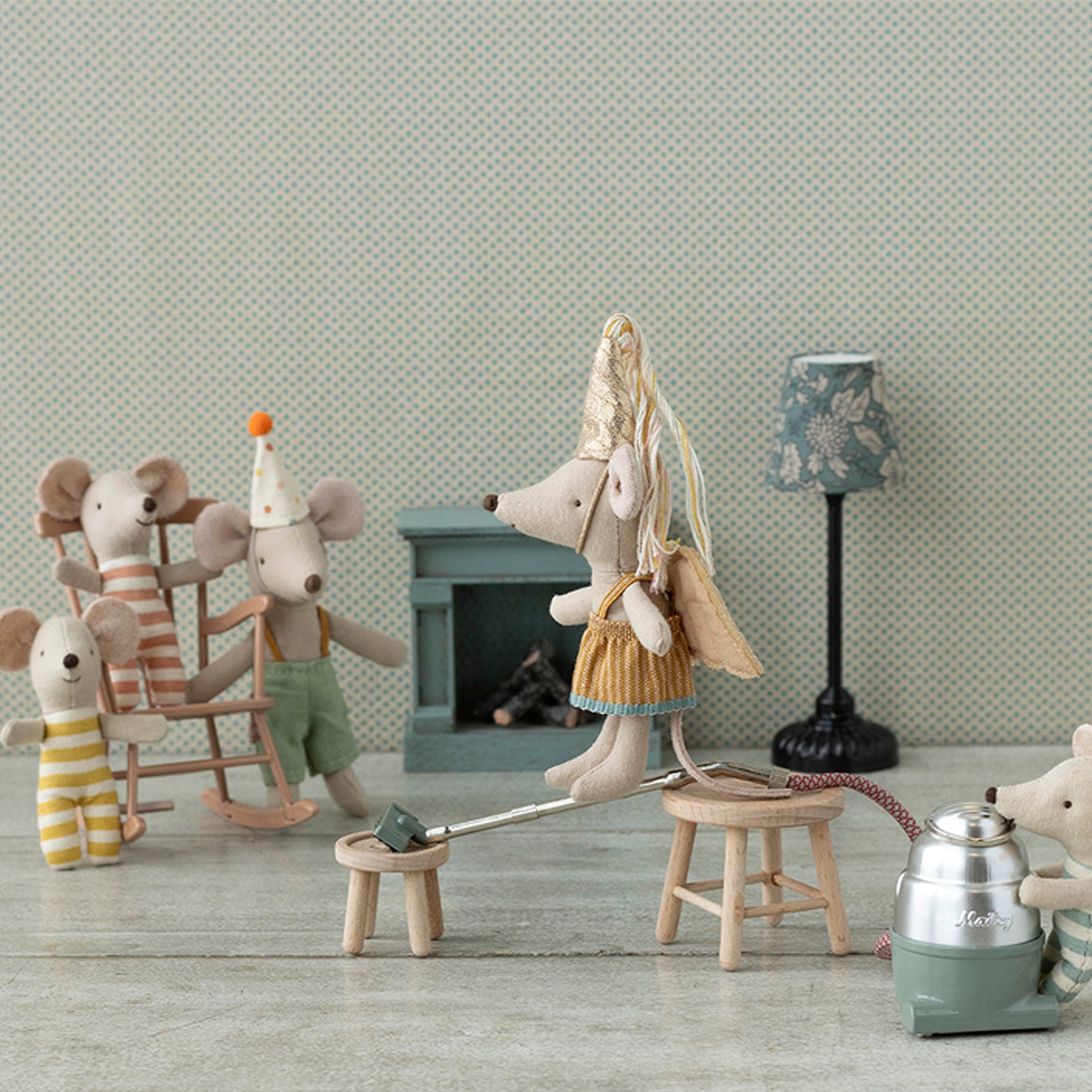 Triplets - Baby Mice In Matchbox - Striped