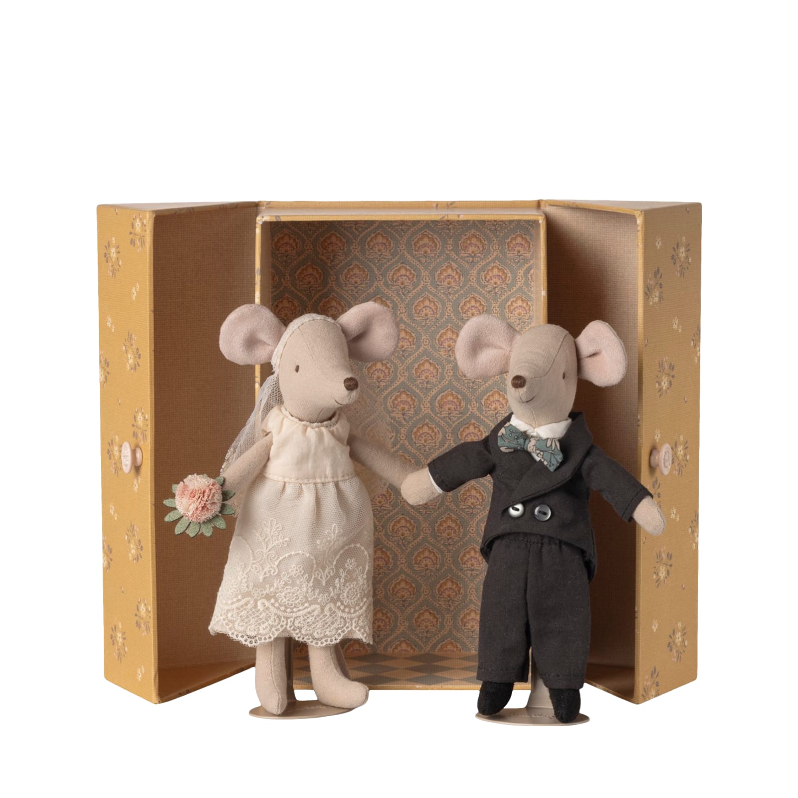 Wedding Mice Couple In Box - Mum and Dad