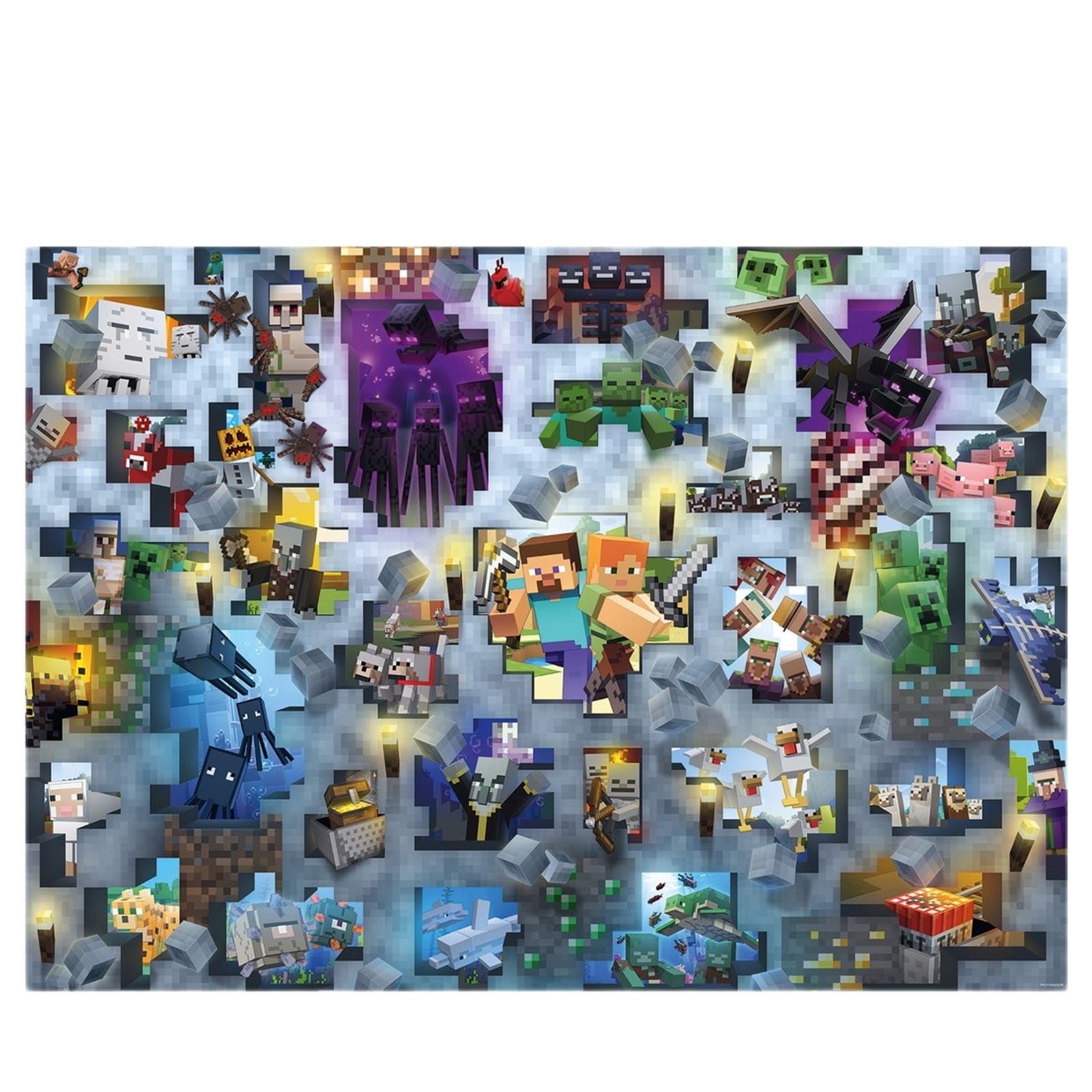 Challenge Minecraft Mobs - 1000 Piece Puzzle