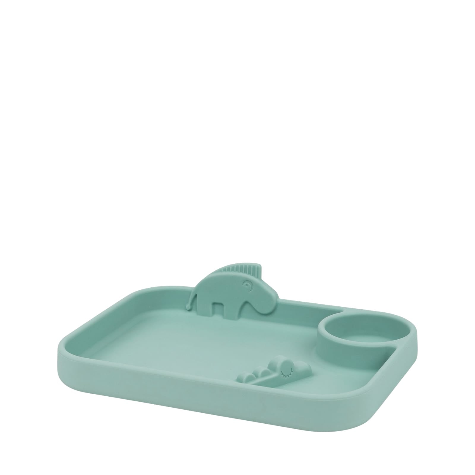 Peekaboo Compartment Plate - Deer Friends Blue