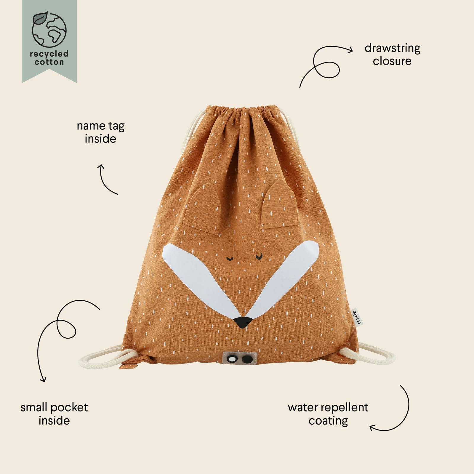 Drawstring Gym Bag - Mr Fox