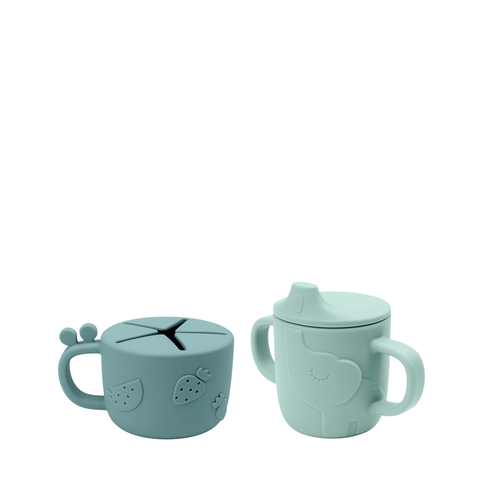 Peekaboo Spout and Snack Cup Set - Deer Friends Blue