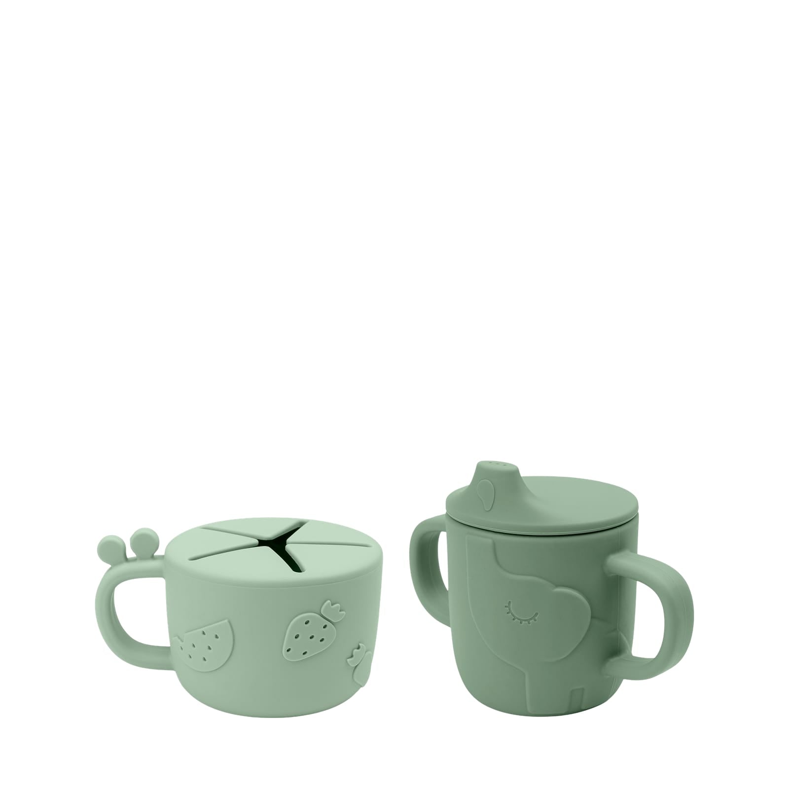 Peekaboo Spout and Snack Cup Set - Deer Friends Green