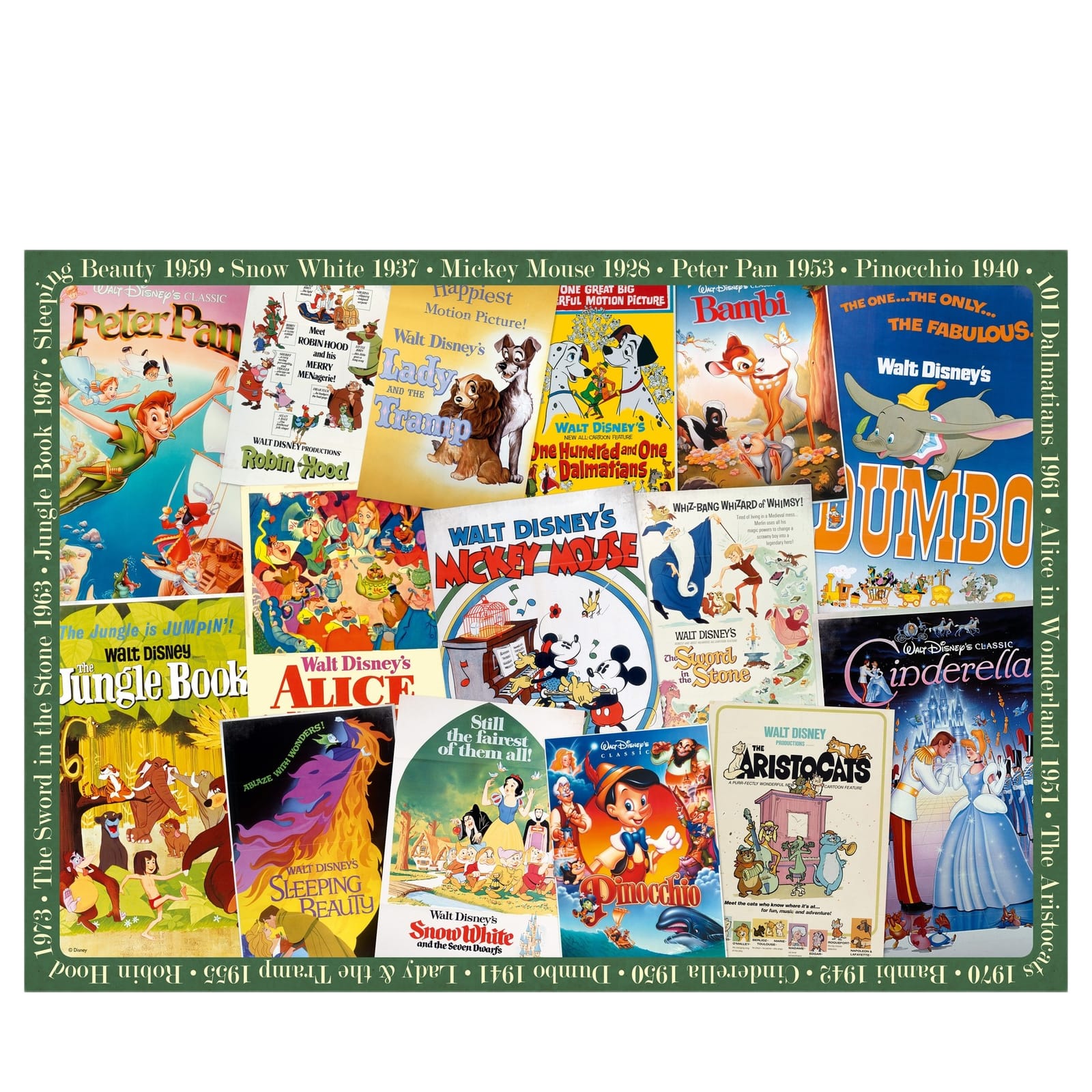 Disney Vintage Movie Poster - 1000 Piece Puzzle