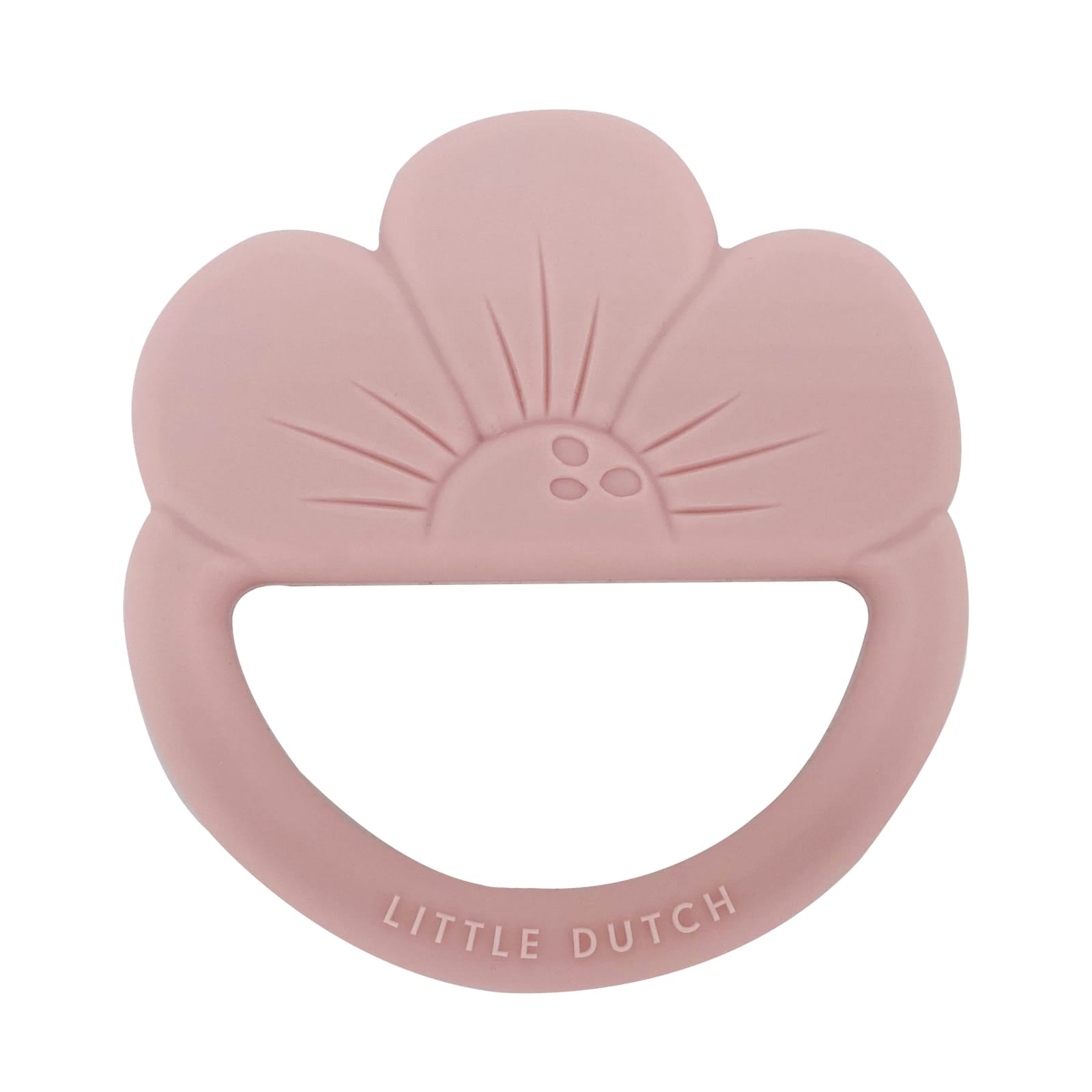 Silicone Teething Ring - Pink Flower