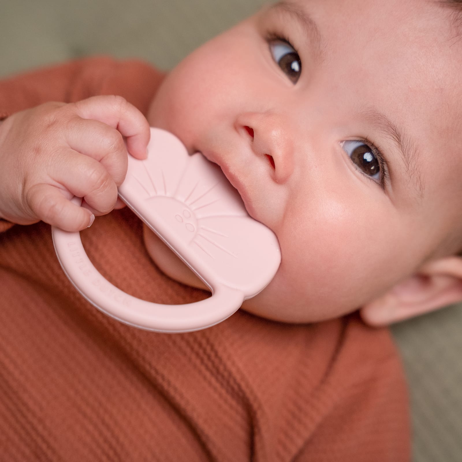 Silicone Teething Ring - Pink Flower