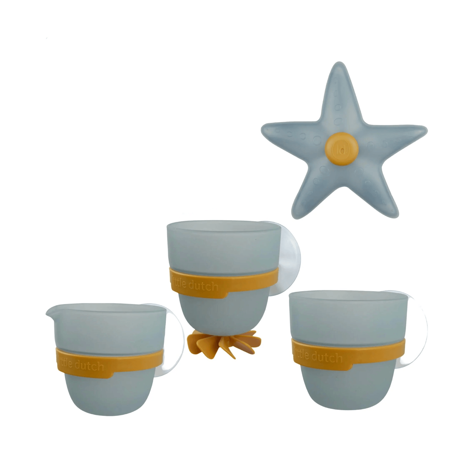 Bath Wall Water Cups - Blue Starfish