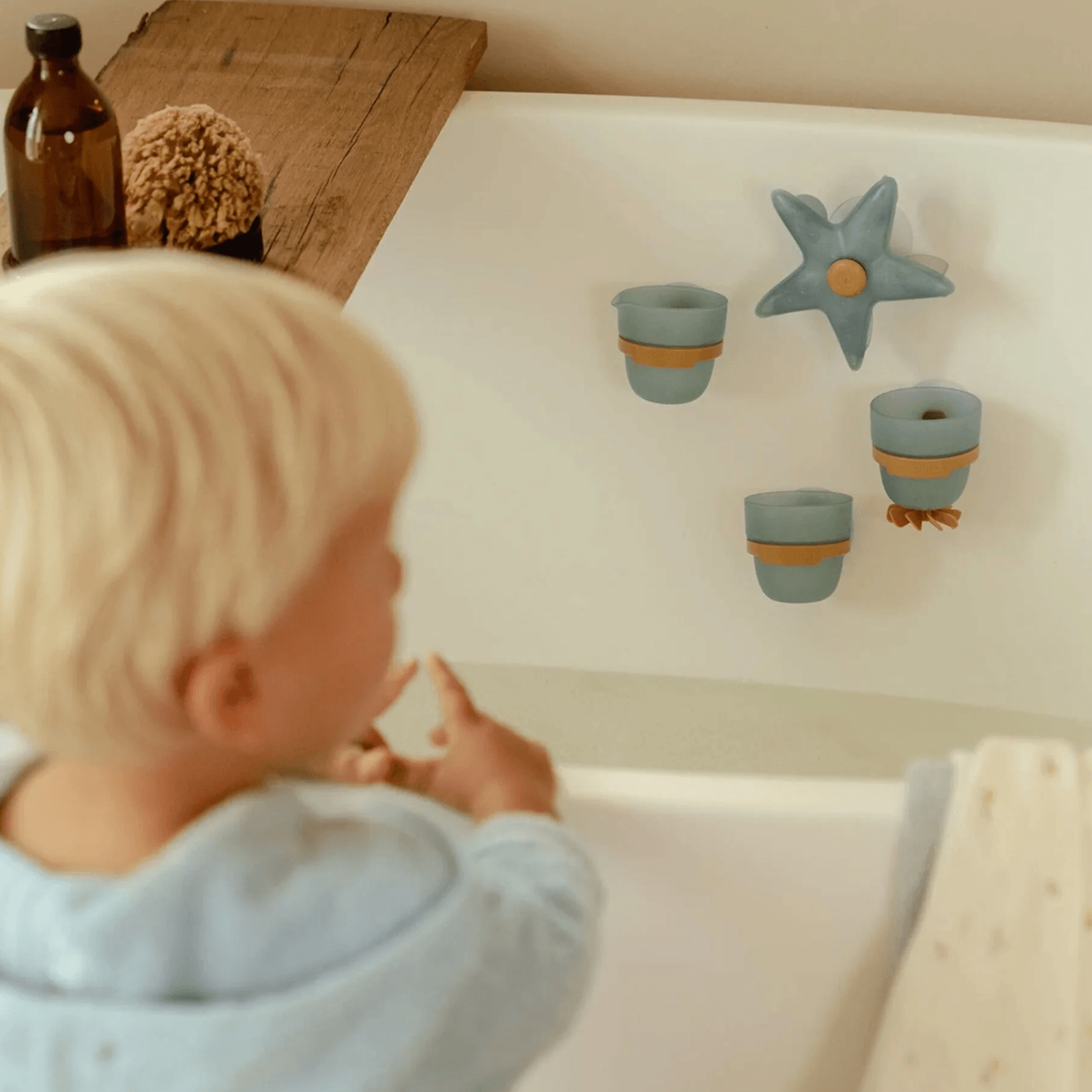 Bath Wall Water Cups - Blue Starfish