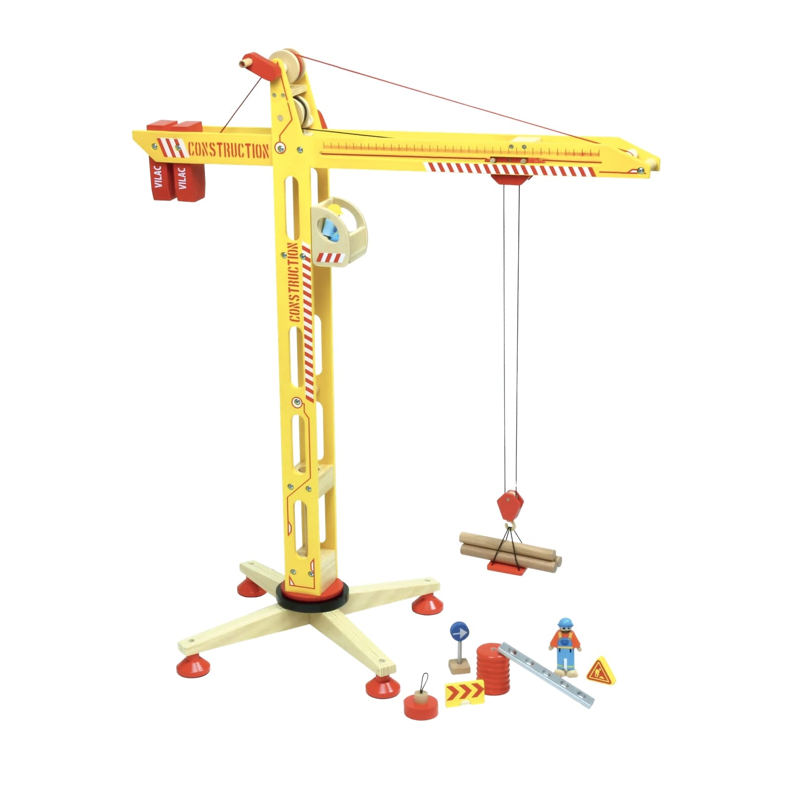 Large Wooden Crane - 12 Pieces