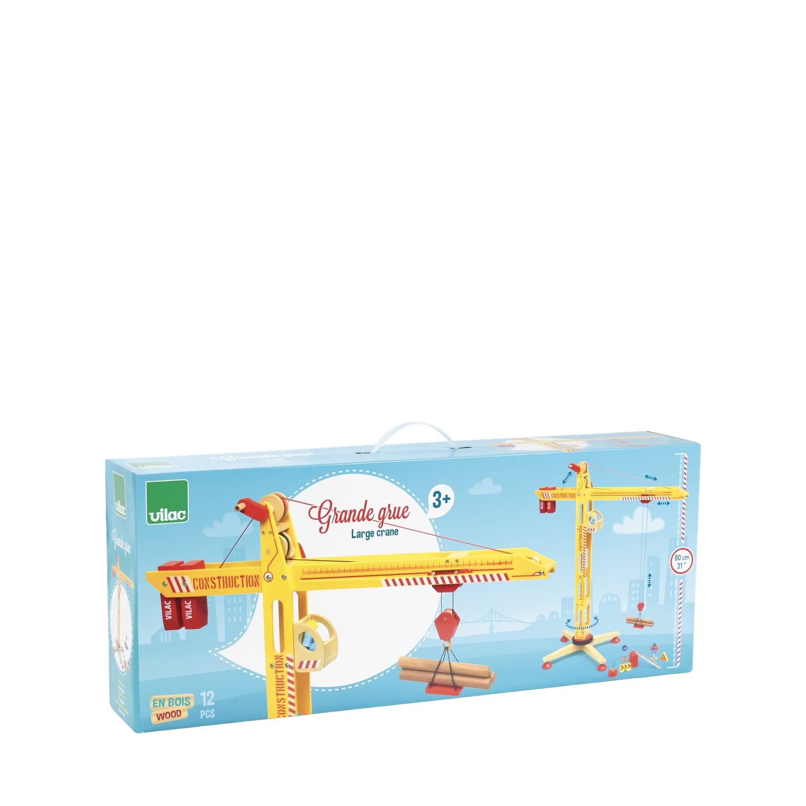 Large Wooden Crane - 12 Pieces