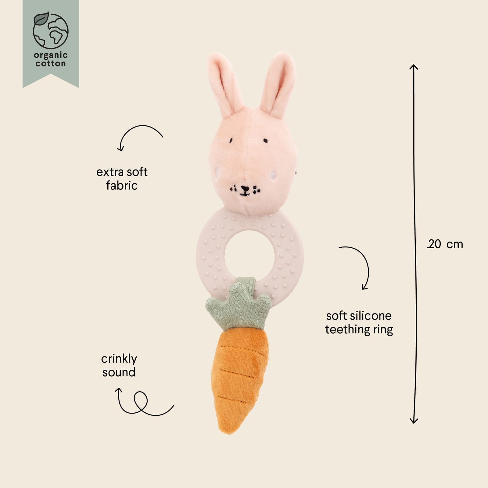 Teething Toy - Mrs Rabbit