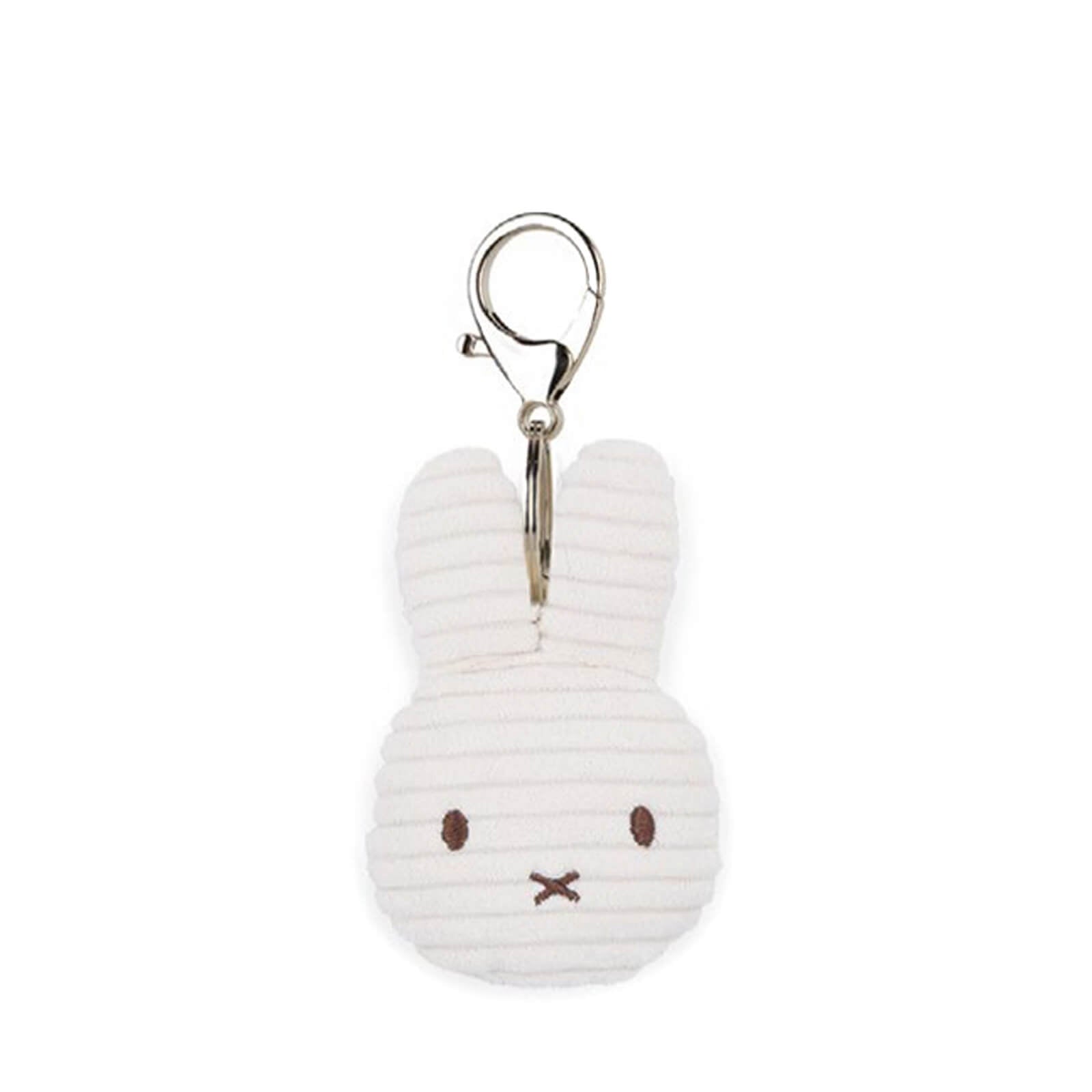 Miffy Flat Corduroy Keychain 10cm Plush - White