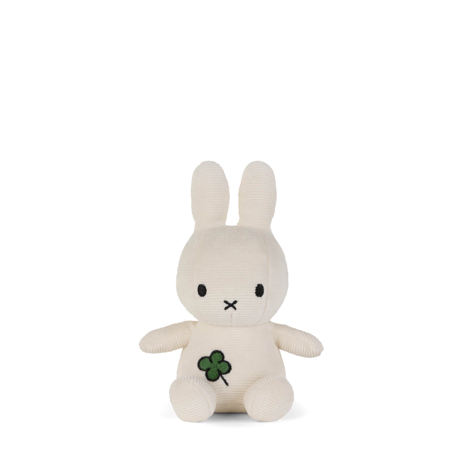 Miffy Corduroy 18cm Plush - Four Leaf Clover White