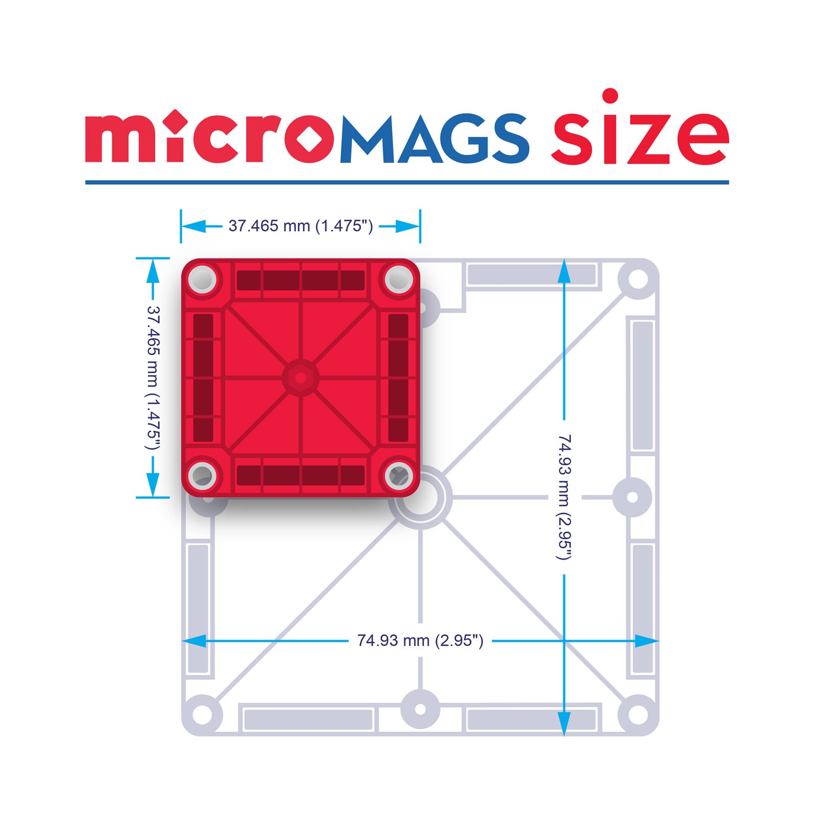 Combo Classic Tiles with microMAGS - 20 Piece Combo Set