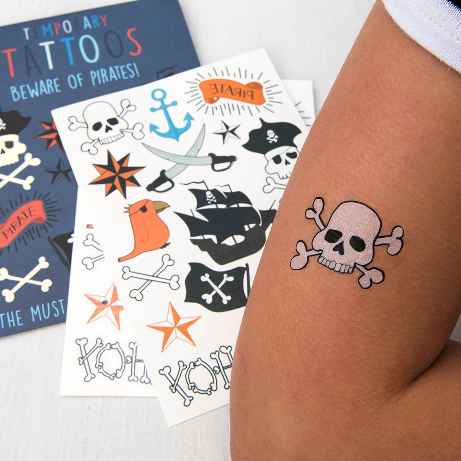 Temporary Tattoos - Beware Of The Pirates