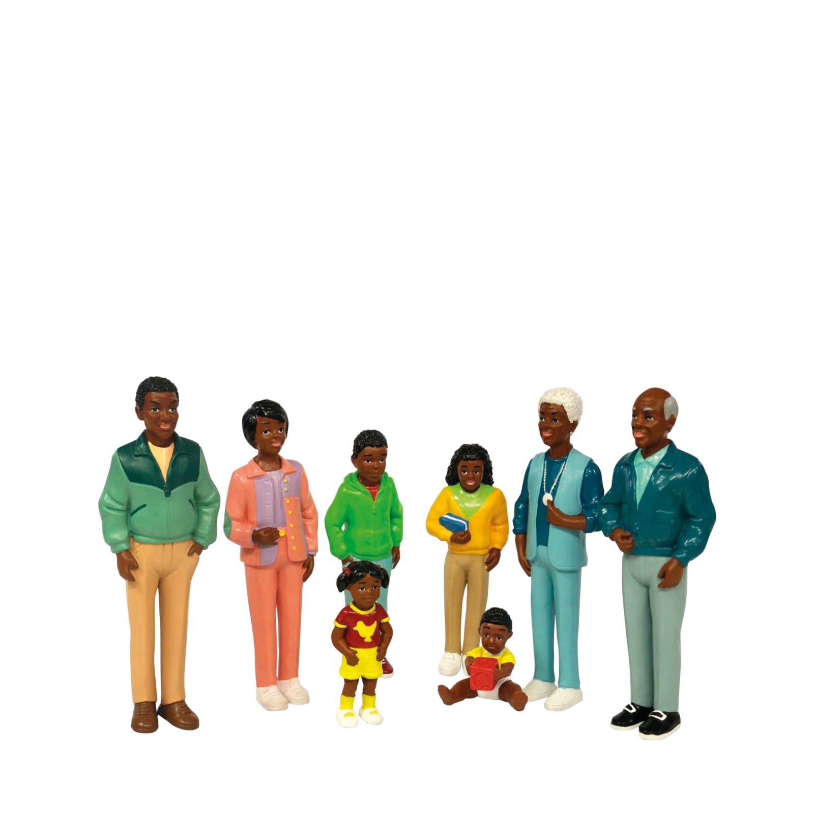 African Family Figures - 8 Pieces