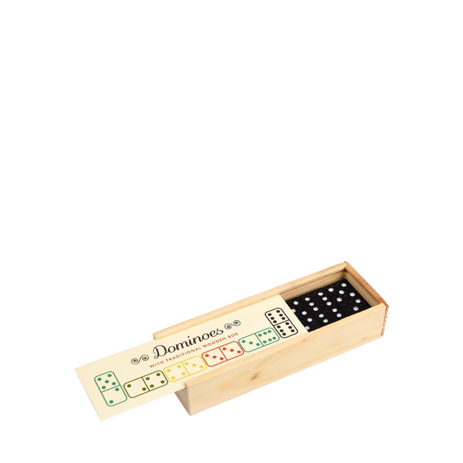 Wooden Box Of Dominoes